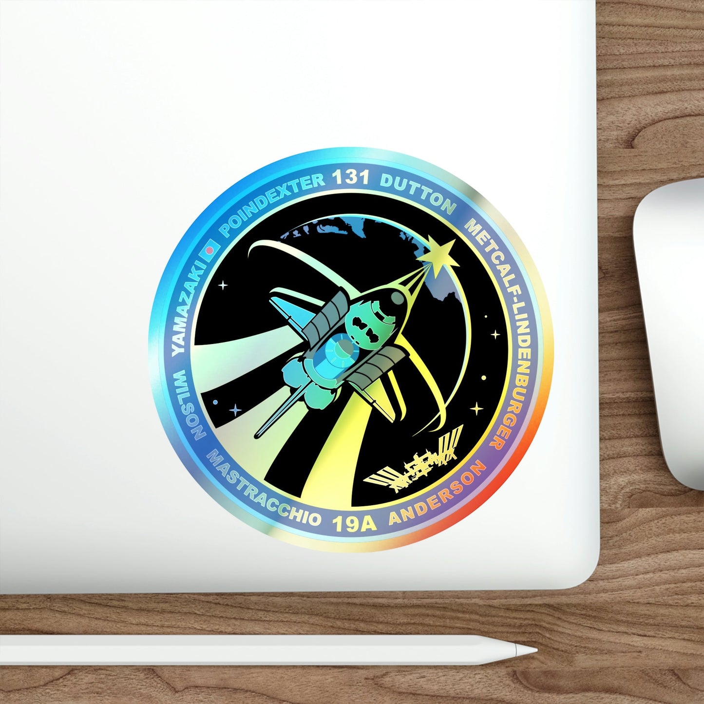 STS 131 (NASA) Holographic STICKER Die-Cut Vinyl Decal-The Sticker Space