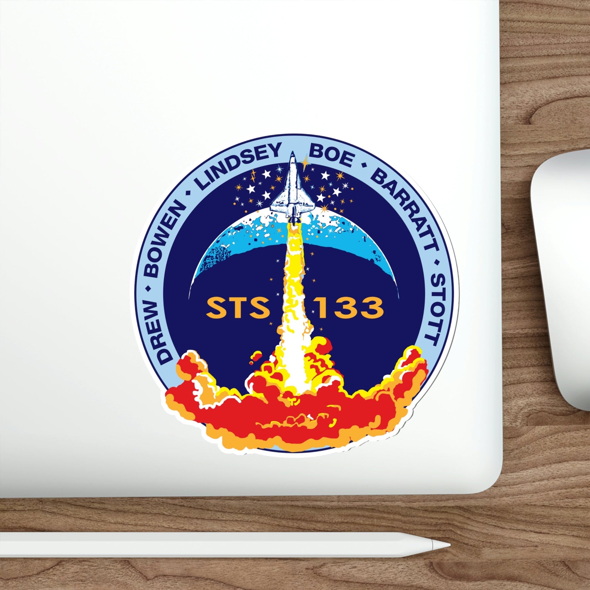 STS 133 Patch NASA STICKER Vinyl Die-Cut Decal-The Sticker Space
