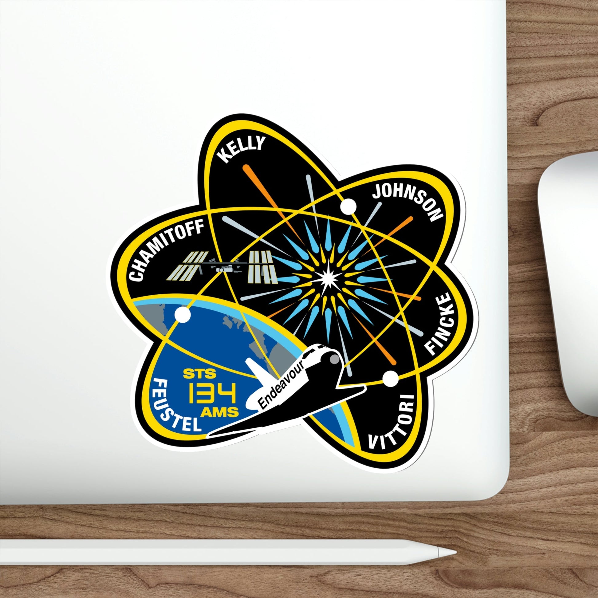 STS 134 Patch NASA STICKER Vinyl Die-Cut Decal-The Sticker Space