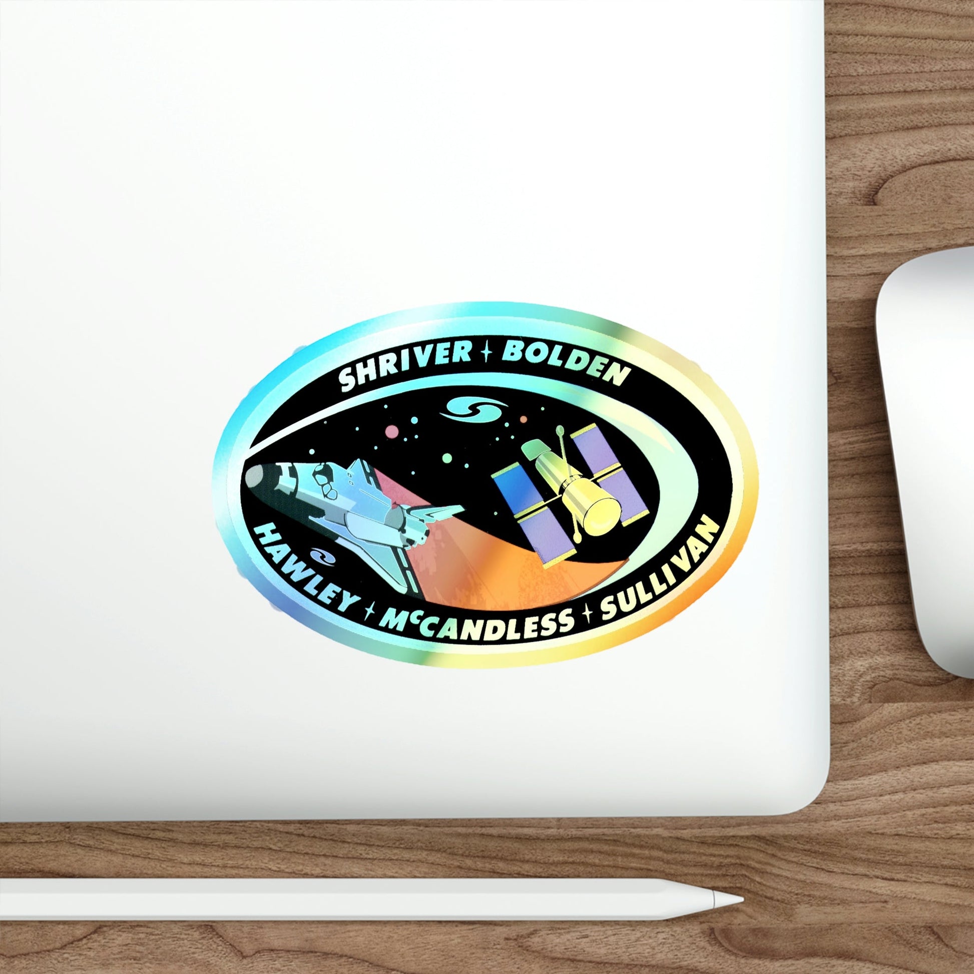 STS 31 (NASA) Holographic STICKER Die-Cut Vinyl Decal-The Sticker Space