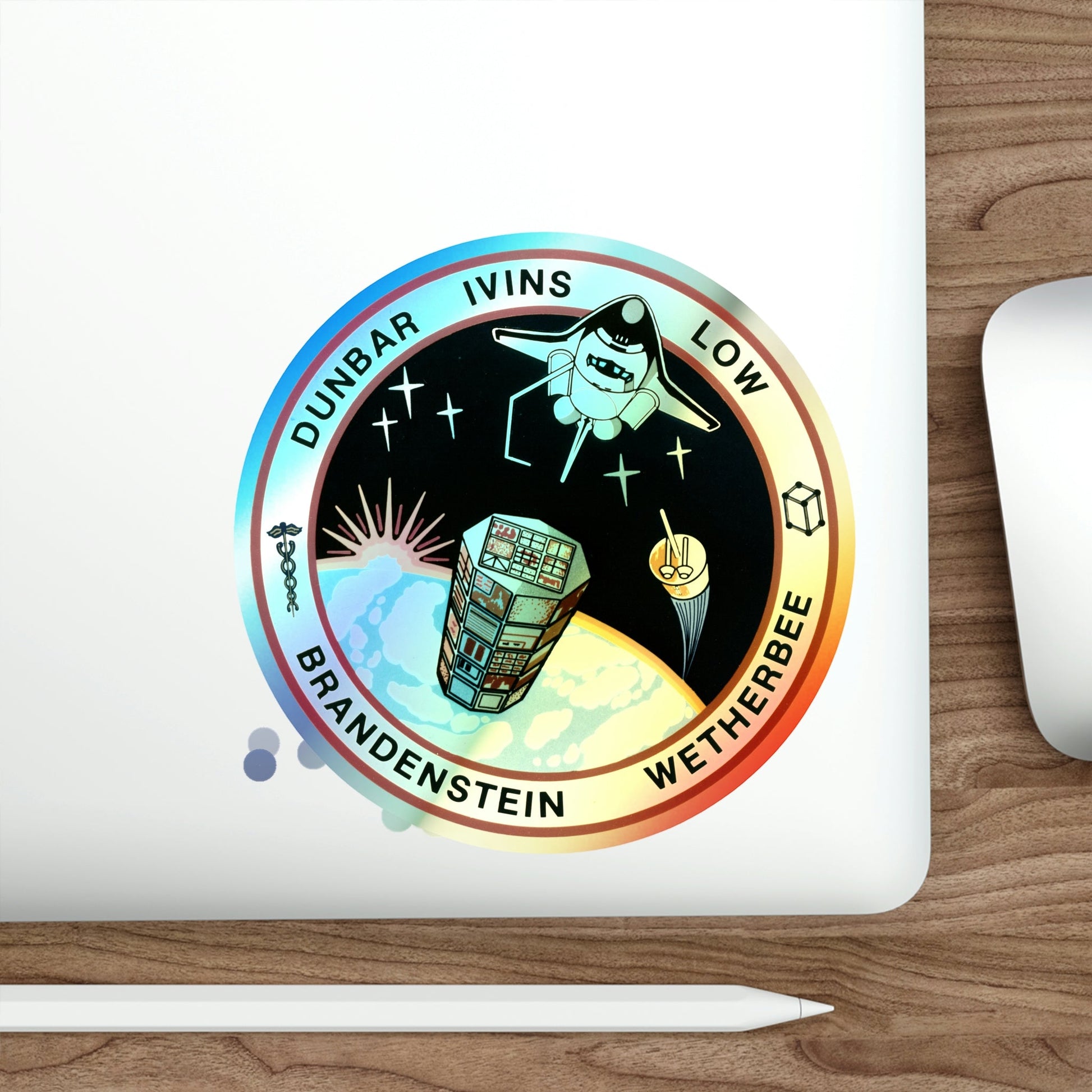 STS 32 (NASA) Holographic STICKER Die-Cut Vinyl Decal-The Sticker Space