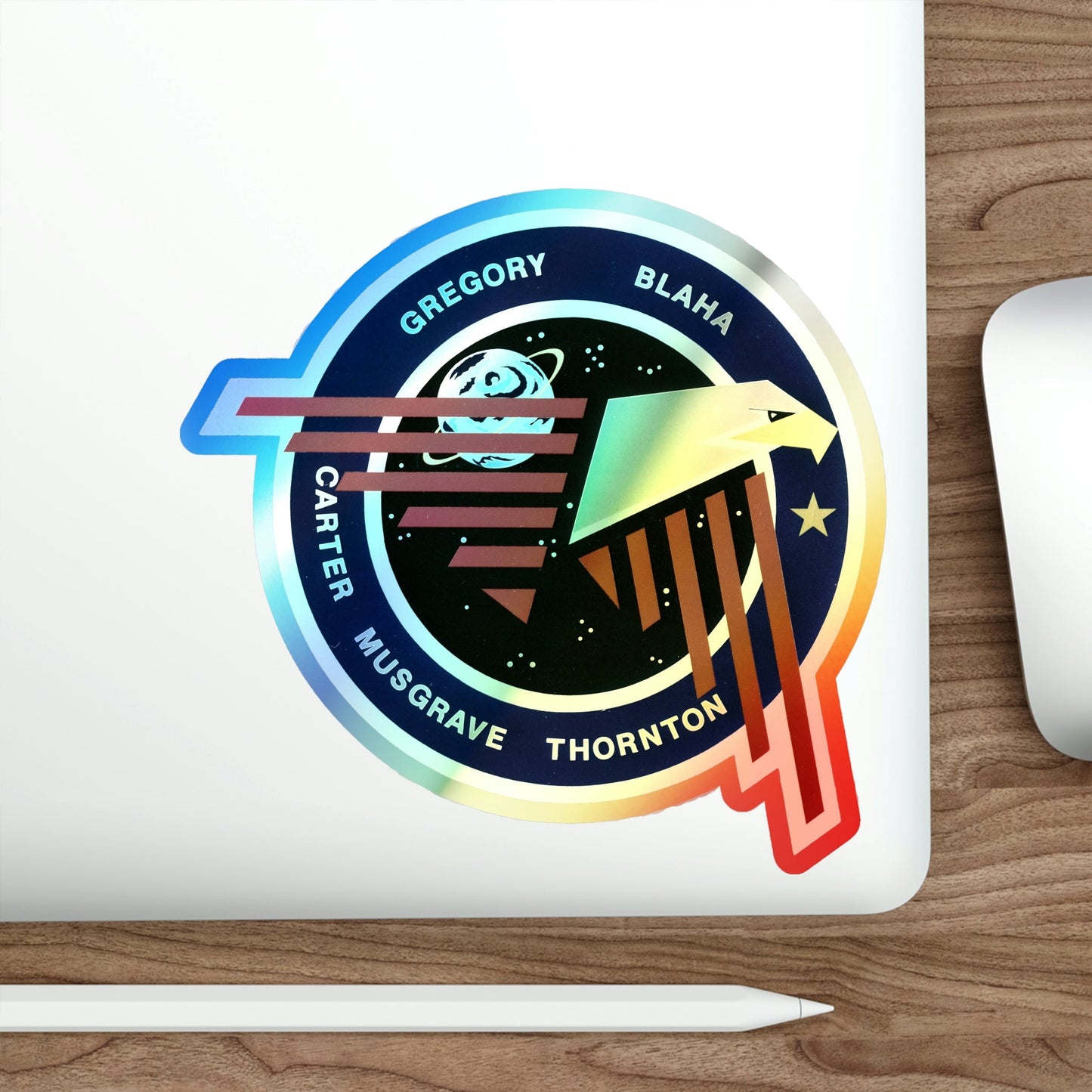 STS 33 (NASA) Holographic STICKER Die-Cut Vinyl Decal-The Sticker Space
