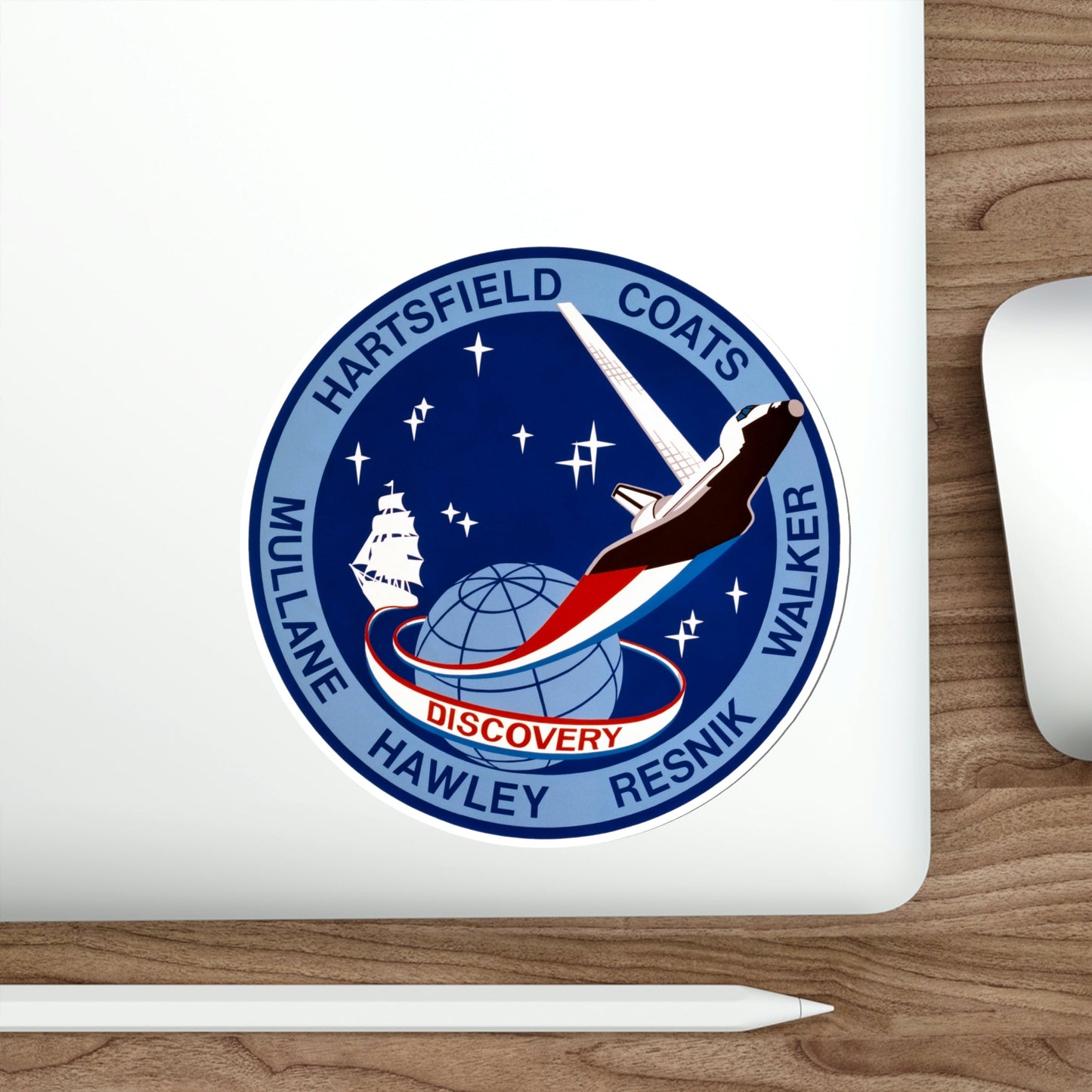STS 41 D Patch NASA STICKER Vinyl Die-Cut Decal-The Sticker Space