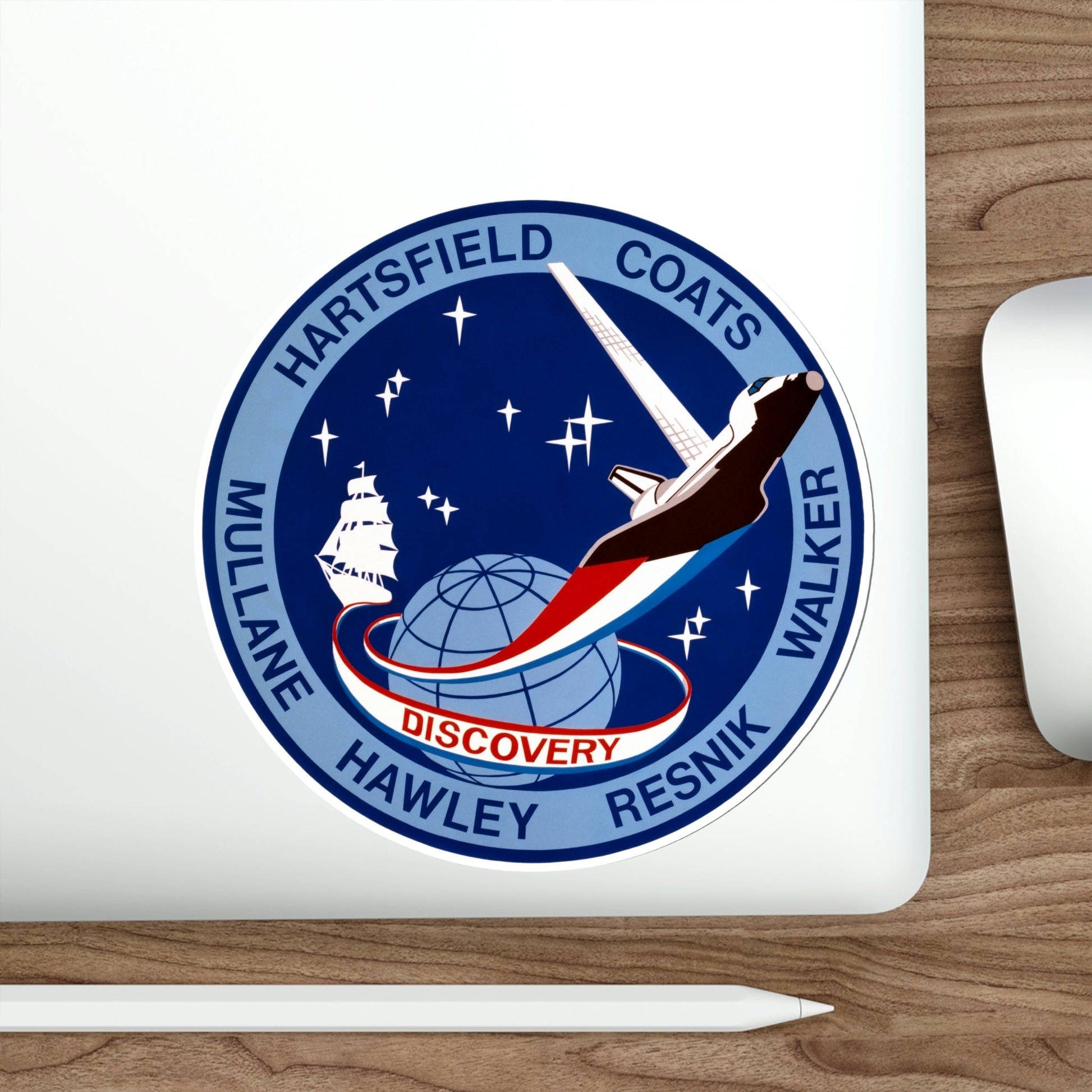 STS 41 D Patch NASA STICKER Vinyl Die-Cut Decal-The Sticker Space