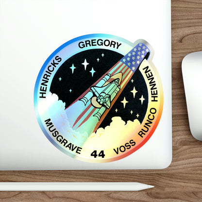 STS 44 (NASA) Holographic STICKER Die-Cut Vinyl Decal-The Sticker Space