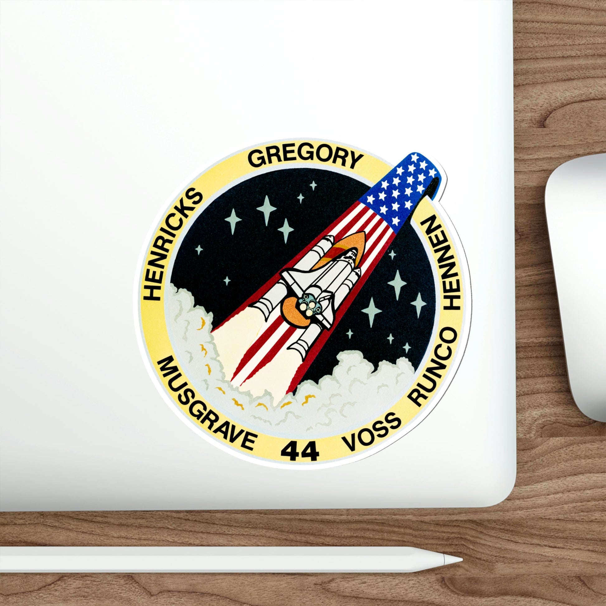 STS 44 Patch NASA STICKER Vinyl Die-Cut Decal-The Sticker Space
