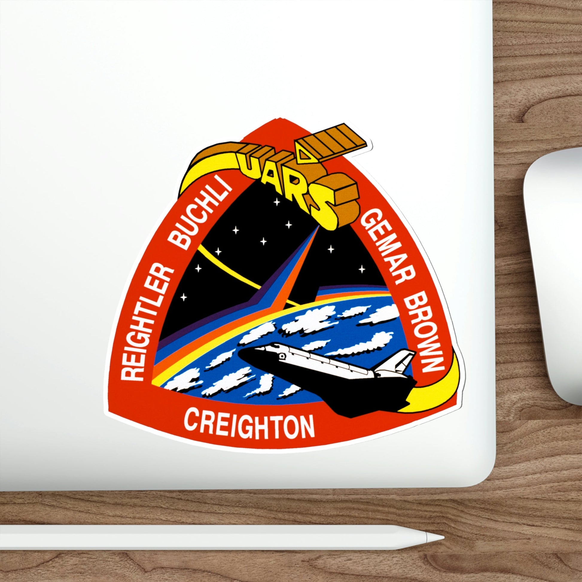 STS 48 Patch NASA STICKER Vinyl Die-Cut Decal-The Sticker Space