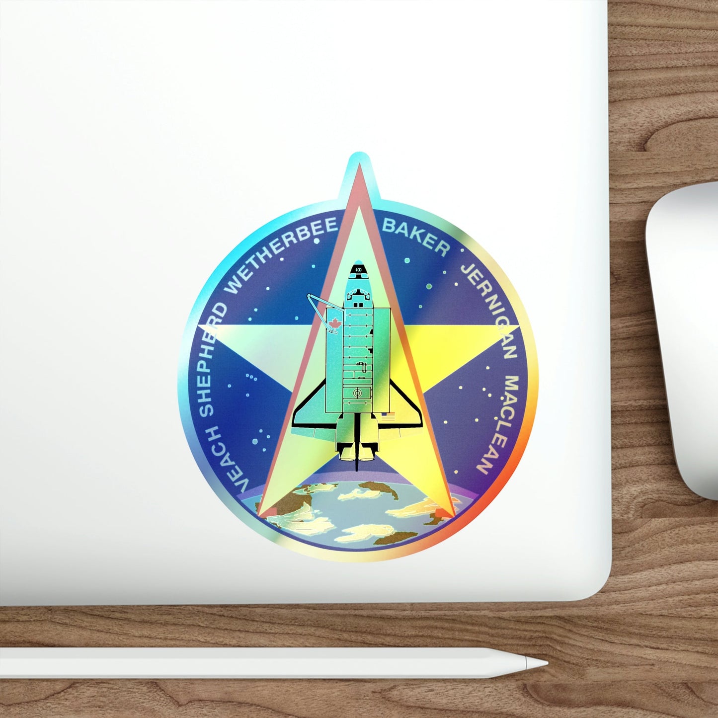 STS 52 (NASA) Holographic STICKER Die-Cut Vinyl Decal-The Sticker Space