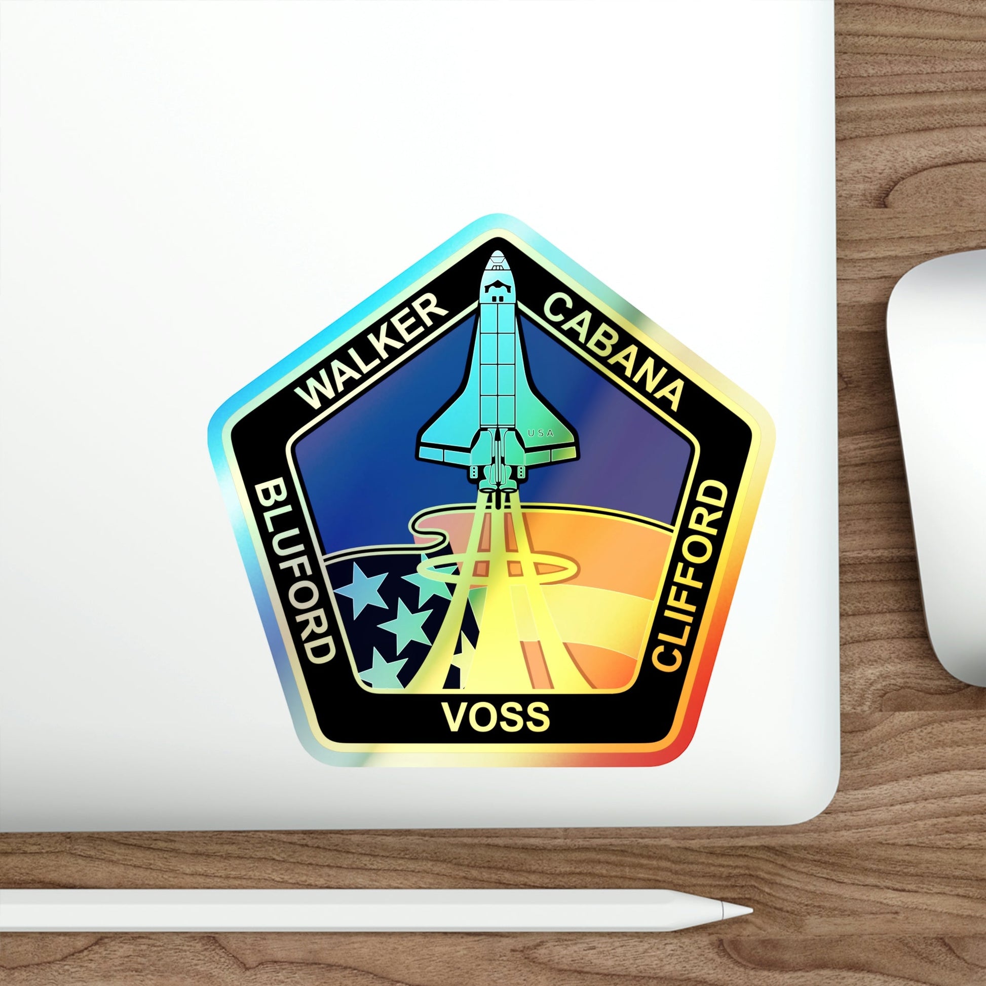 STS 53 (NASA) Holographic STICKER Die-Cut Vinyl Decal-The Sticker Space