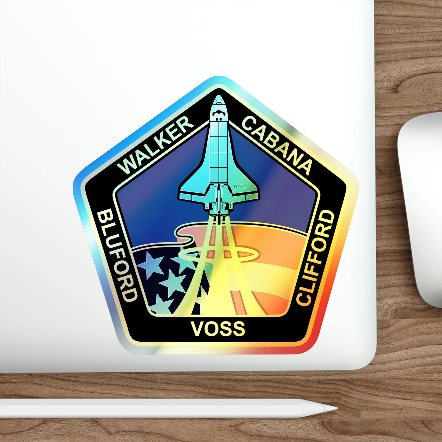 STS 53 (NASA) Holographic STICKER Die-Cut Vinyl Decal-The Sticker Space