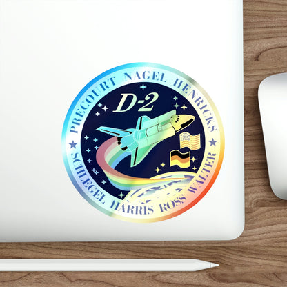 STS 55 (NASA) Holographic STICKER Die-Cut Vinyl Decal-The Sticker Space