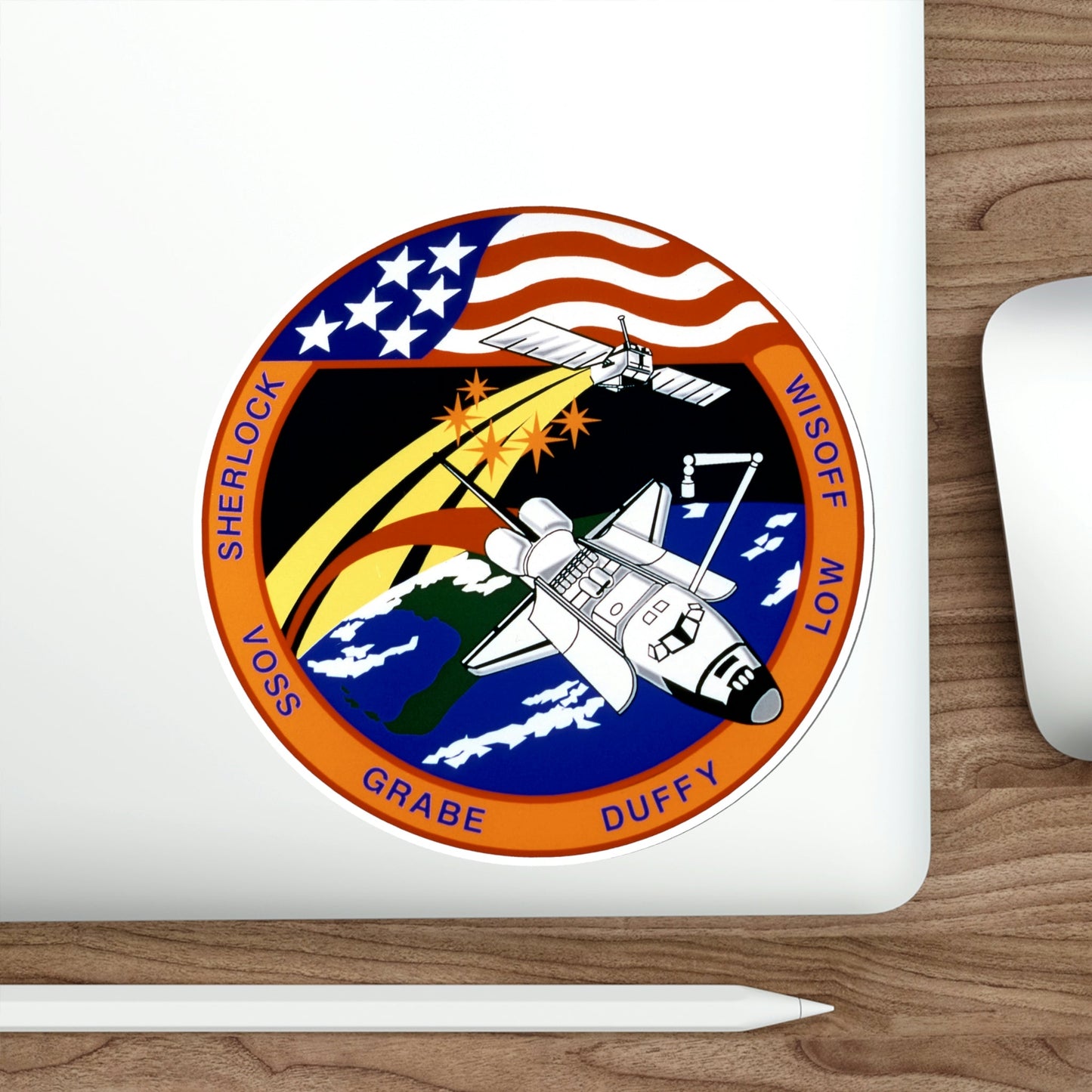 STS 57 Patch NASA STICKER Vinyl Die-Cut Decal-The Sticker Space