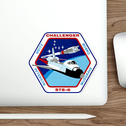 STS 6 Patch NASA STICKER Vinyl Die-Cut Decal-The Sticker Space