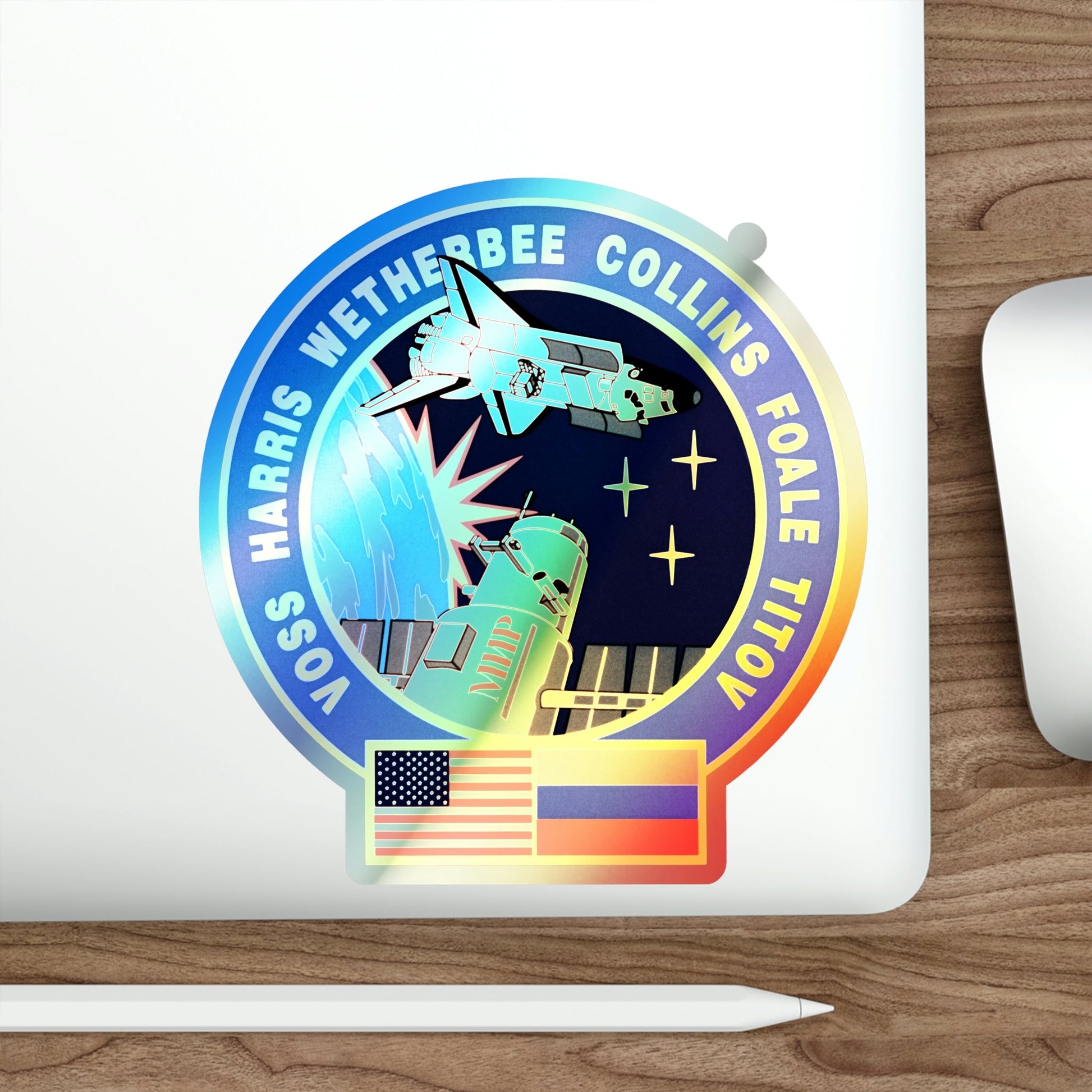 STS 63 (NASA) Holographic STICKER Die-Cut Vinyl Decal-The Sticker Space