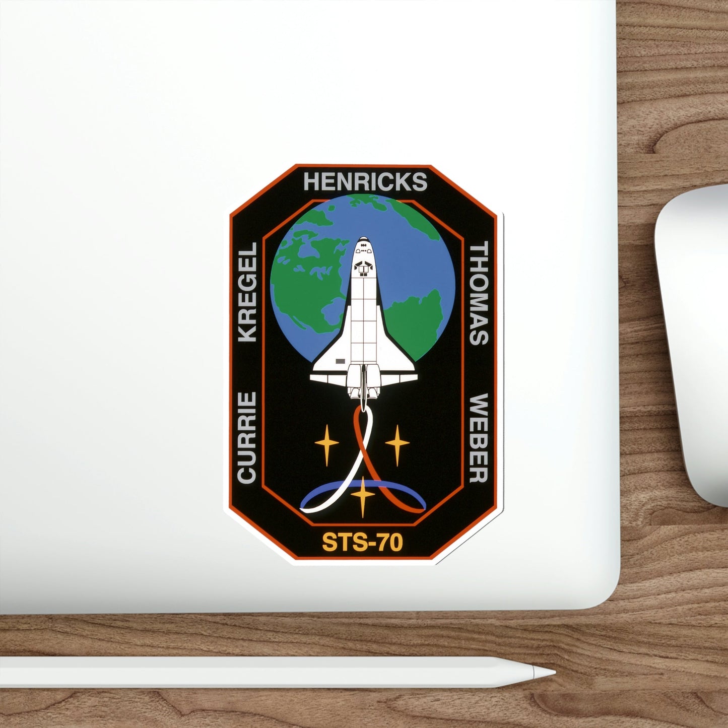 STS 70 Patch NASA STICKER Vinyl Die-Cut Decal-The Sticker Space