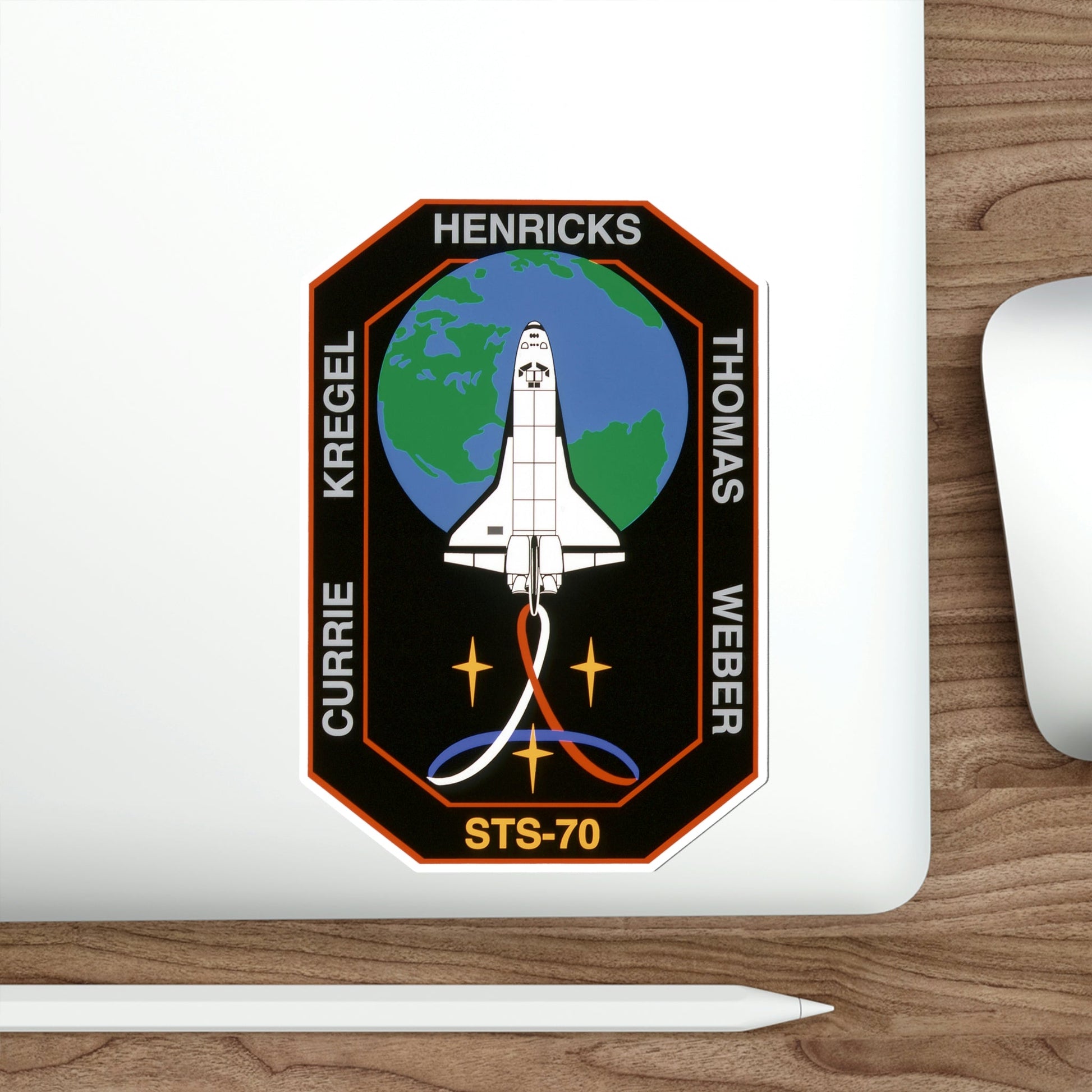 STS 70 Patch NASA STICKER Vinyl Die-Cut Decal-The Sticker Space