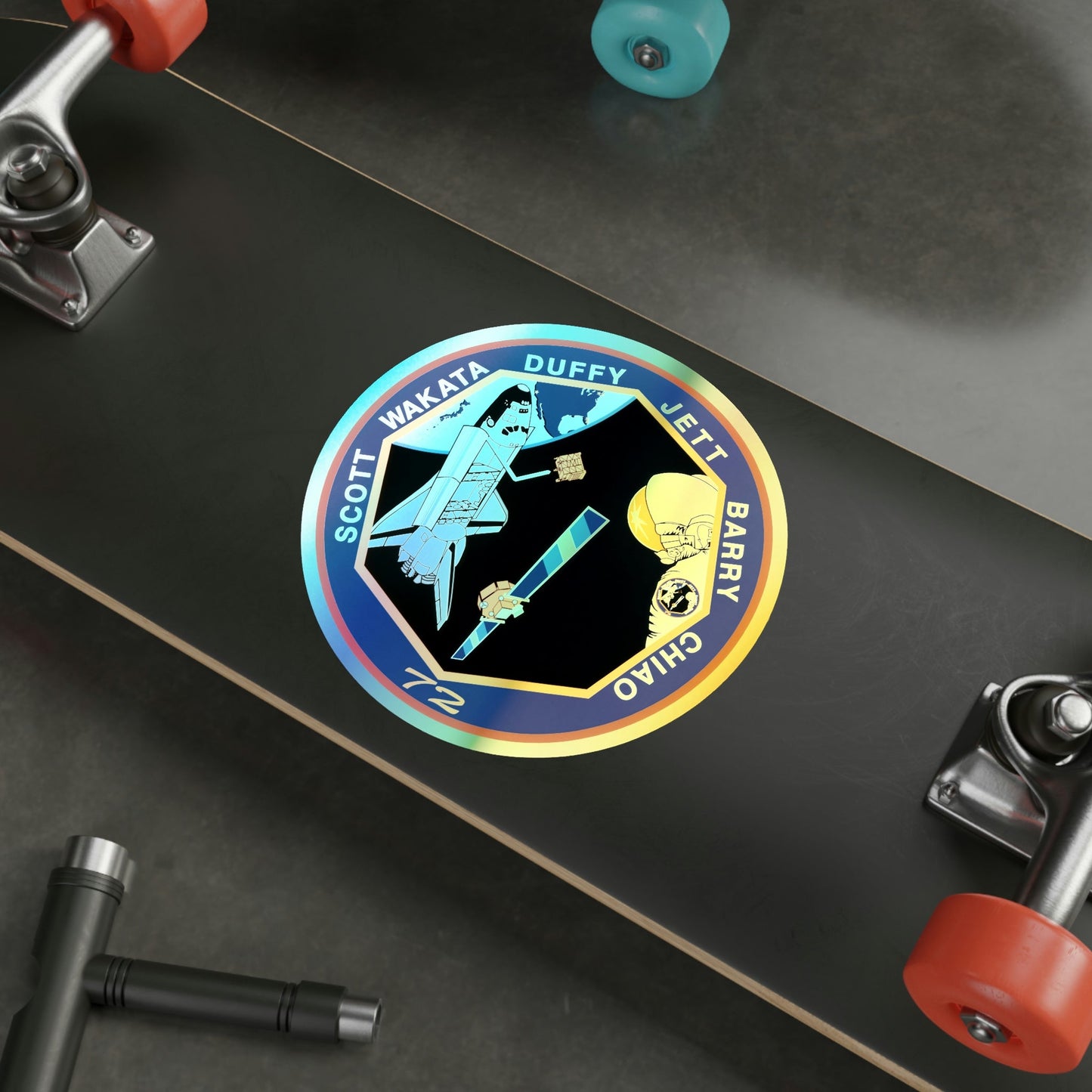 STS 72 (NASA) Holographic STICKER Die-Cut Vinyl Decal-The Sticker Space