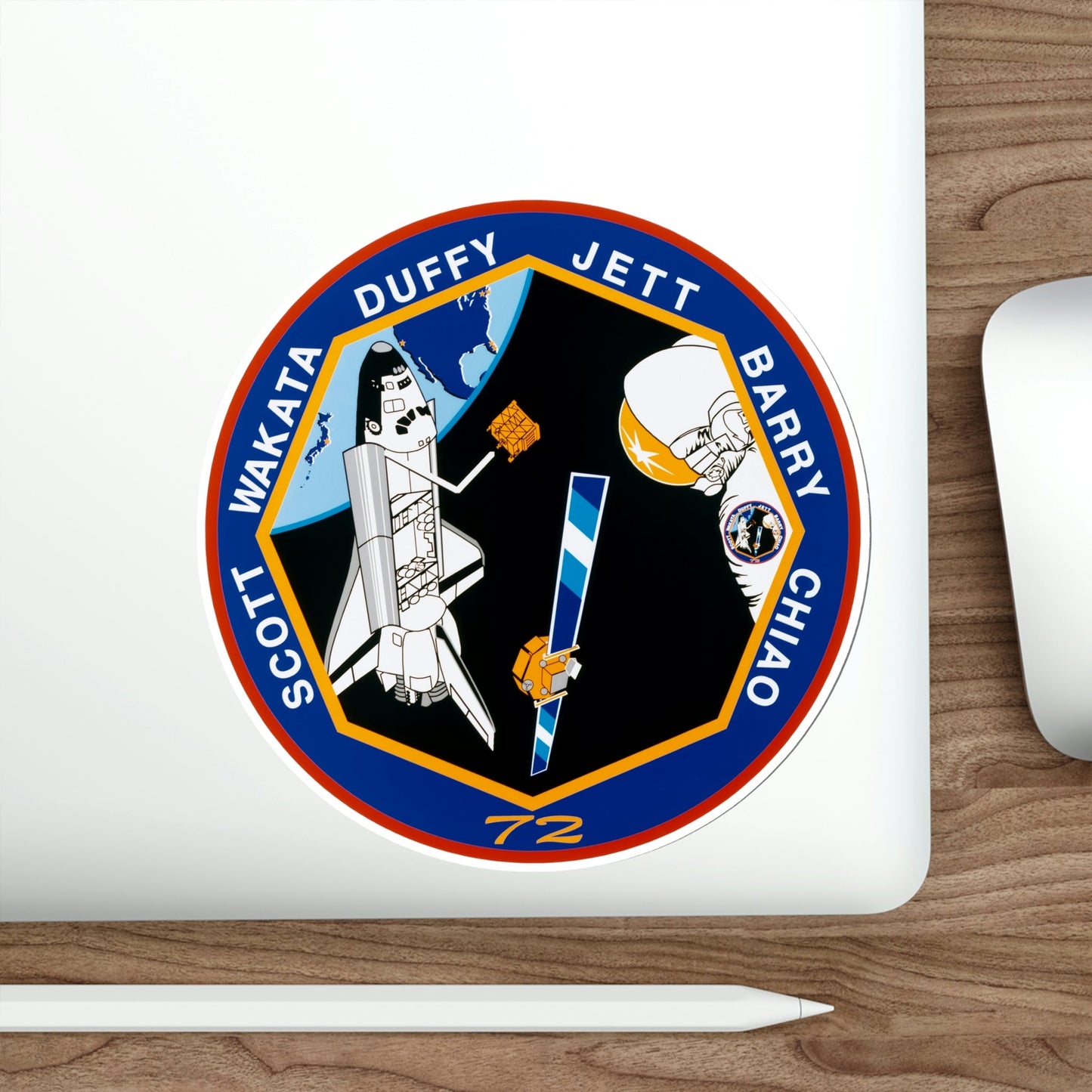 STS 72 Patch NASA STICKER Vinyl Die-Cut Decal-The Sticker Space