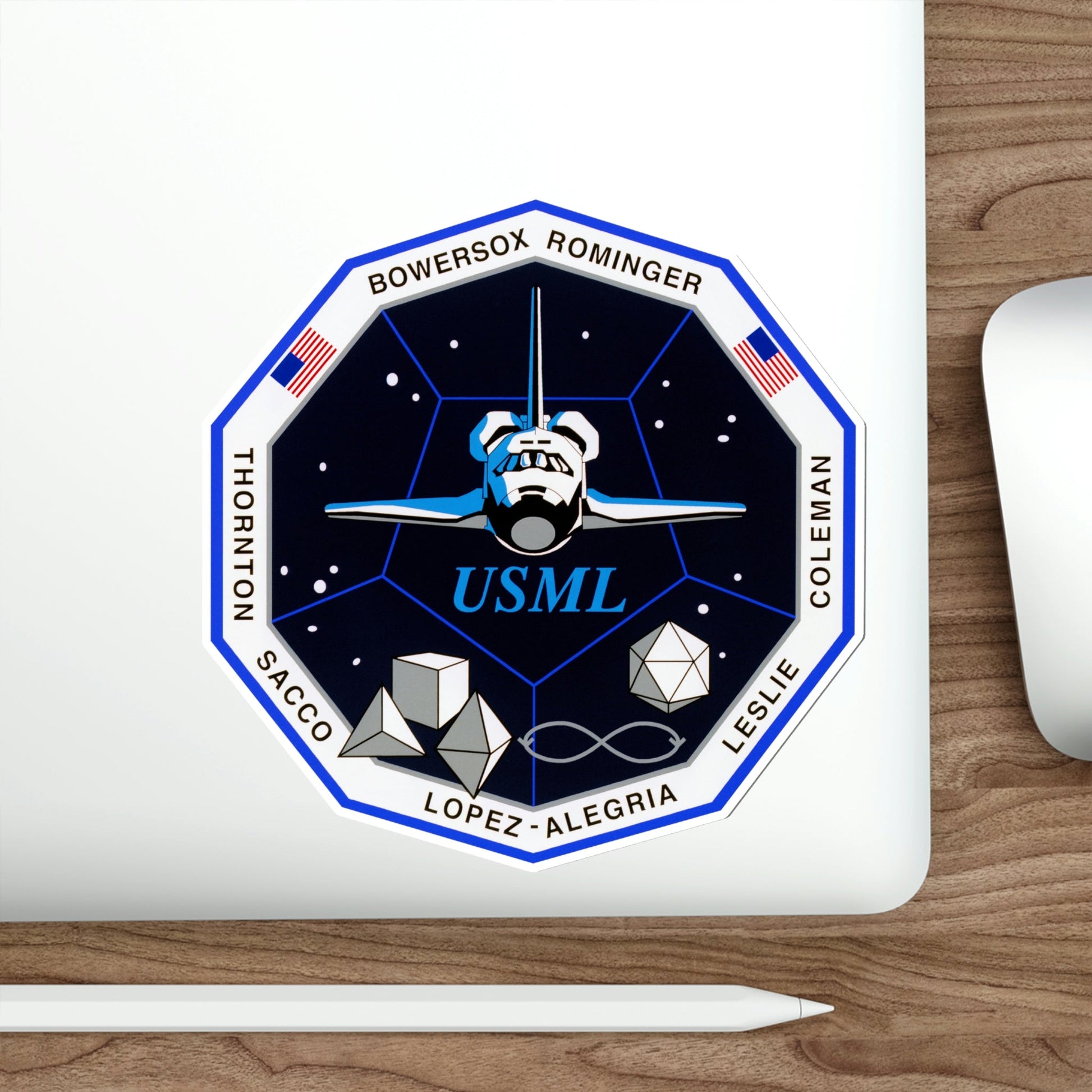 STS 73 Patch NASA STICKER Vinyl Die-Cut Decal-The Sticker Space