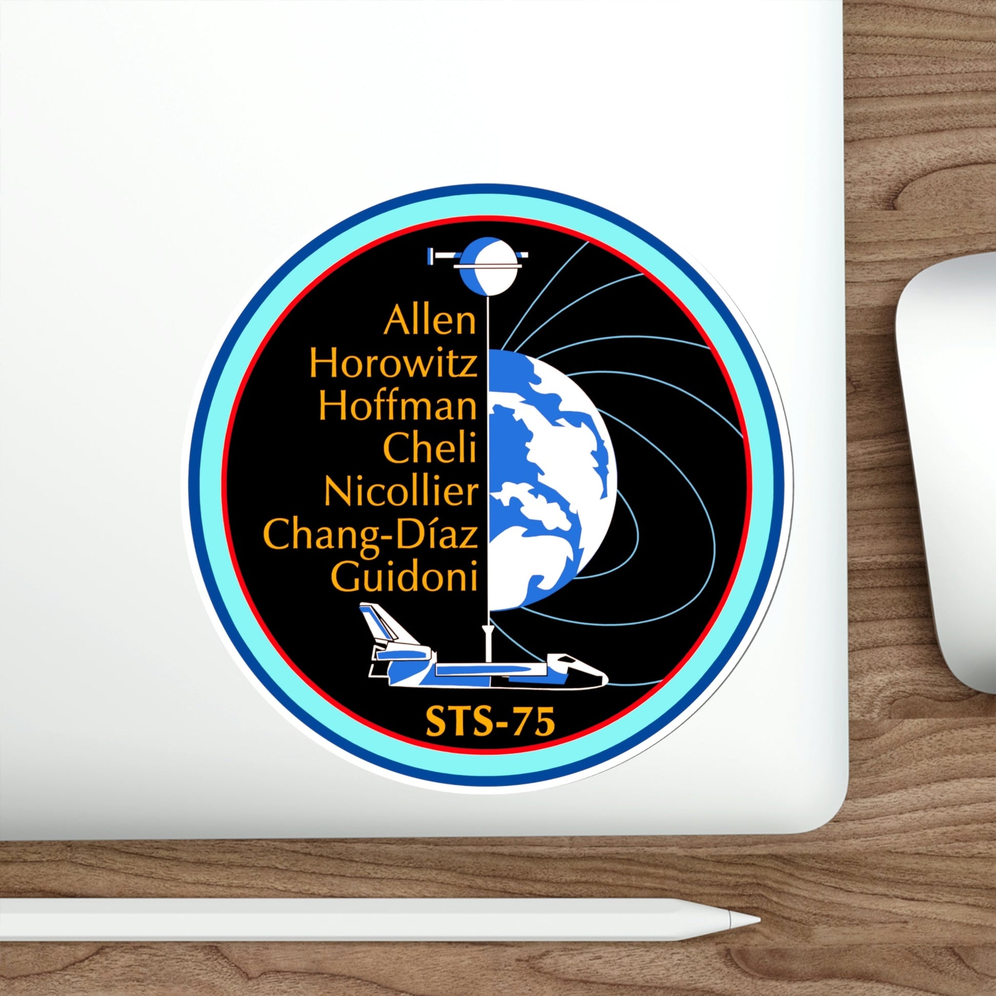 STS 75 Patch NASA STICKER Vinyl Die-Cut Decal-The Sticker Space