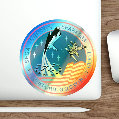 STS 76 (NASA) Holographic STICKER Die-Cut Vinyl Decal-The Sticker Space