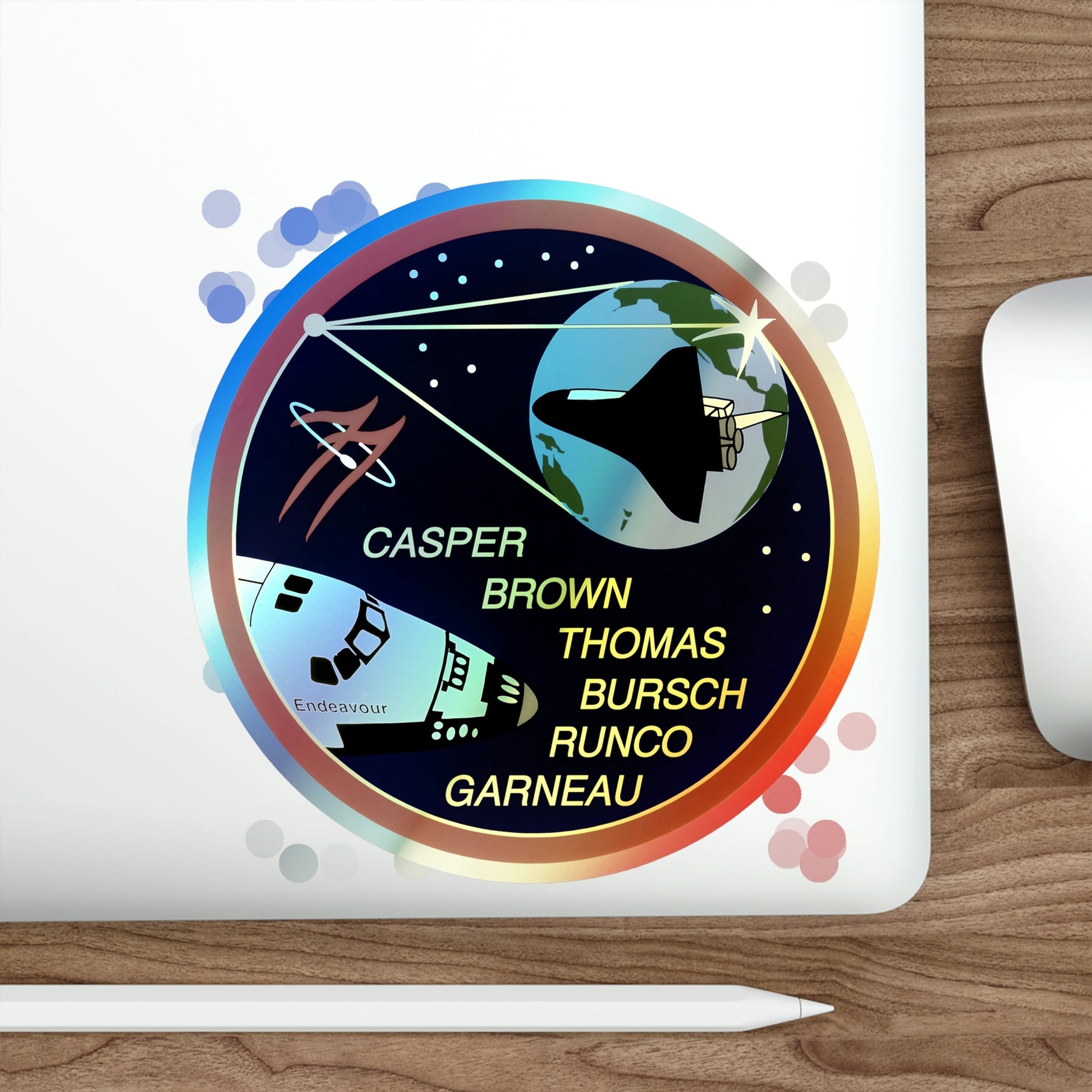 STS 77 (NASA) Holographic STICKER Die-Cut Vinyl Decal-The Sticker Space