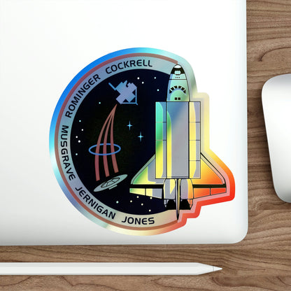 STS 80 (NASA) Holographic STICKER Die-Cut Vinyl Decal-The Sticker Space