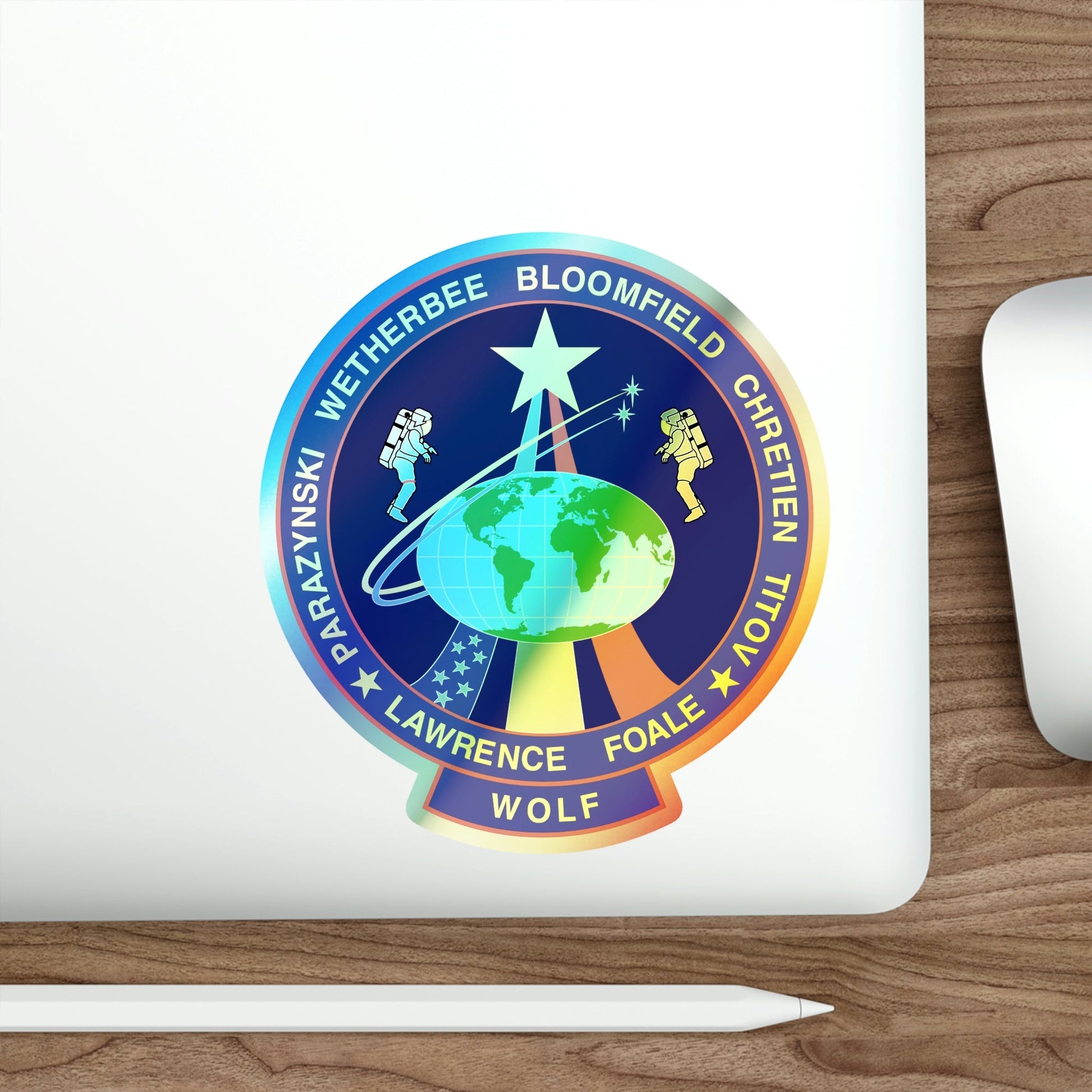 STS 86 (NASA) Holographic STICKER Die-Cut Vinyl Decal-The Sticker Space