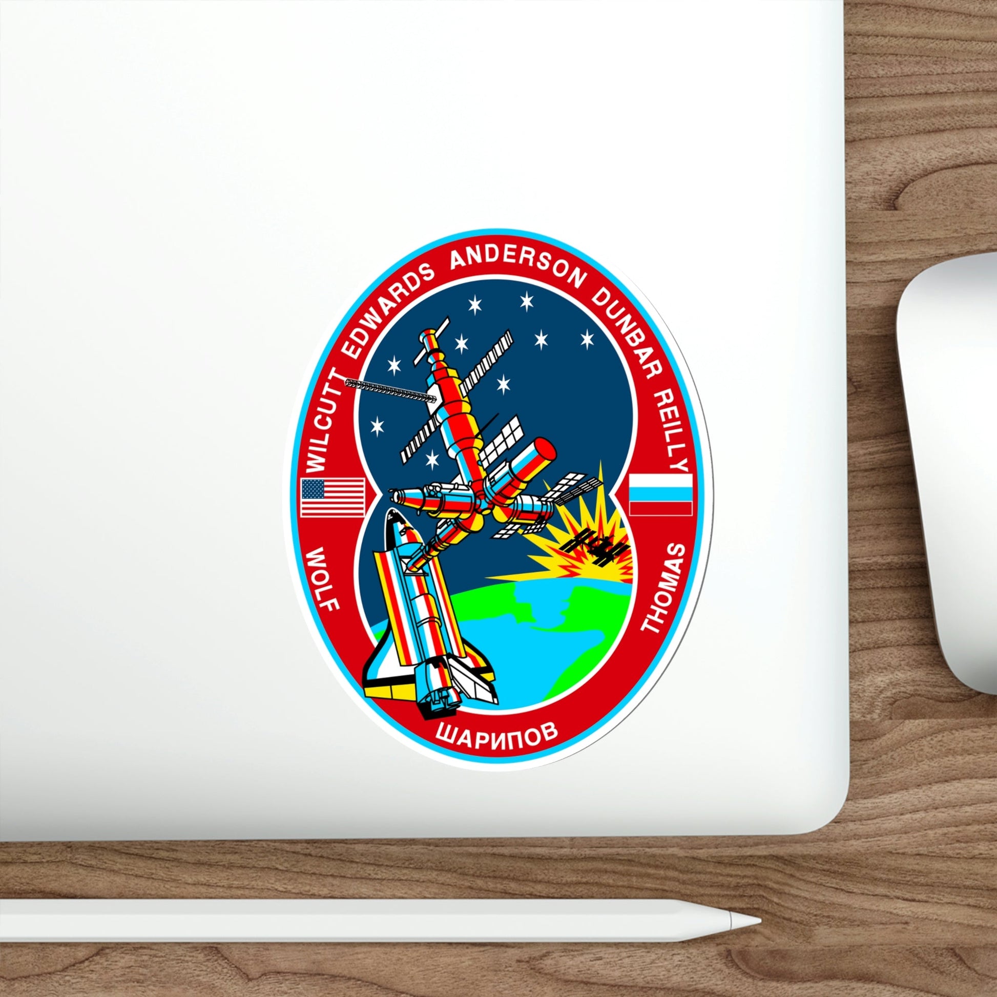 STS 89 Patch NASA STICKER Vinyl Die-Cut Decal-The Sticker Space