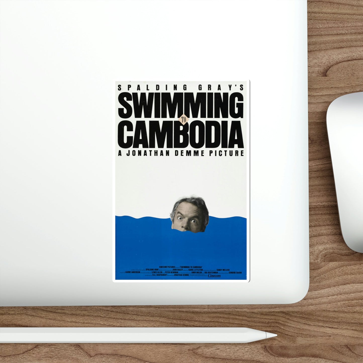 Swimming to Cambodia 1987 Movie Poster STICKER Vinyl Die-Cut Decal-The Sticker Space