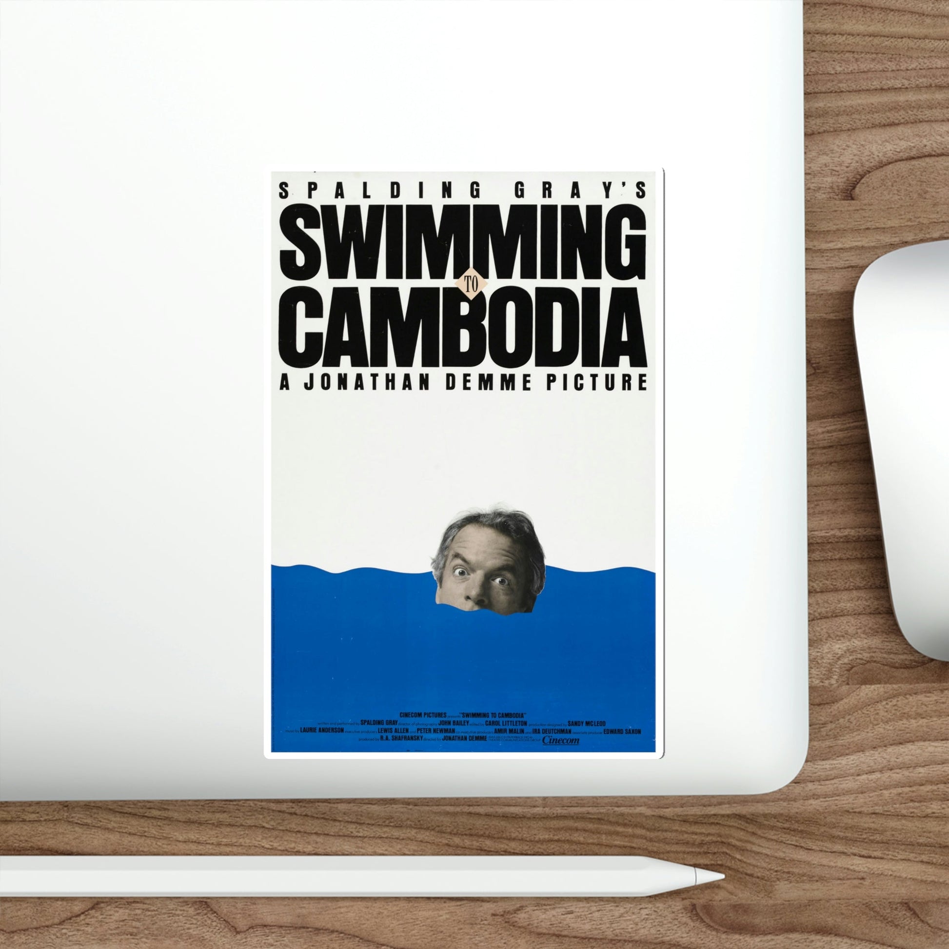 Swimming to Cambodia 1987 Movie Poster STICKER Vinyl Die-Cut Decal-The Sticker Space