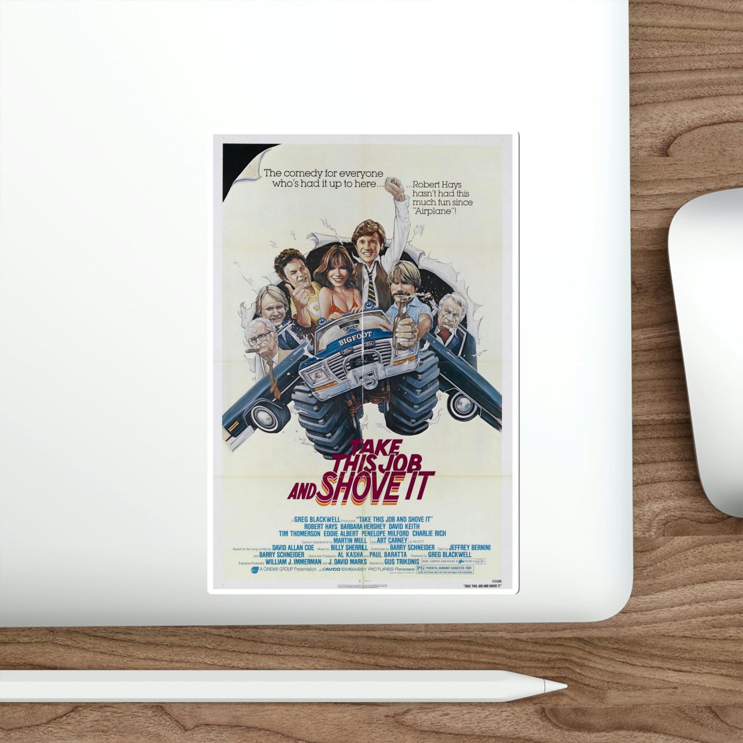 Take This Job and Shove It 1981 Movie Poster STICKER Vinyl Die-Cut Decal-The Sticker Space