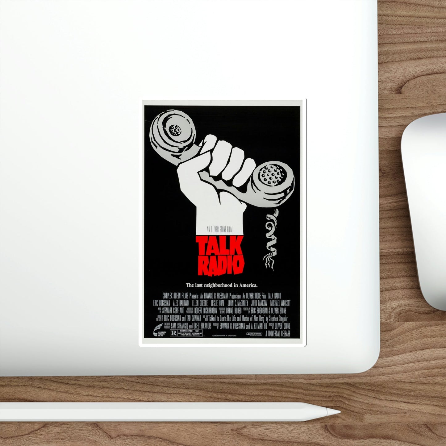 Talk Radio 1988 Movie Poster STICKER Vinyl Die-Cut Decal-The Sticker Space
