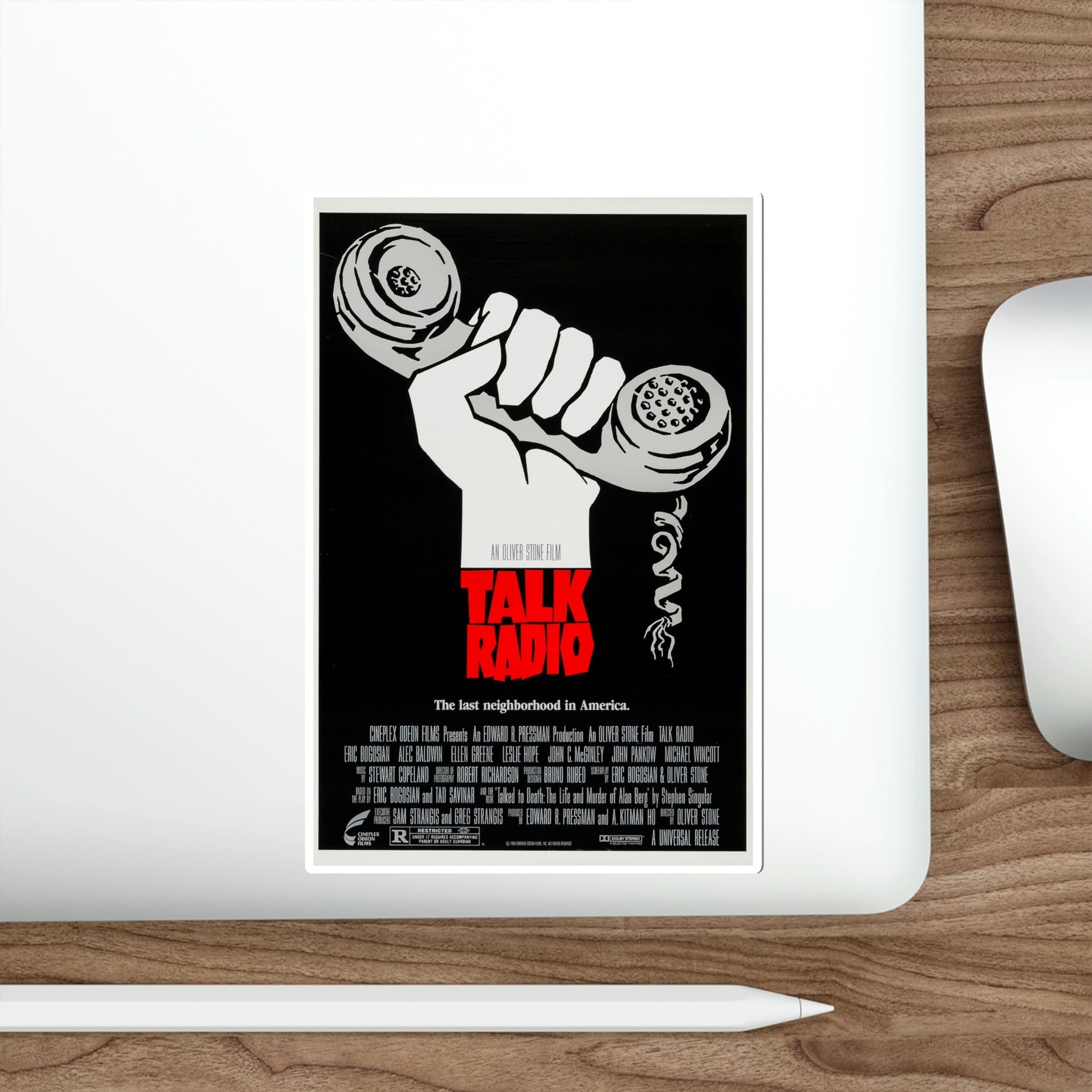 Talk Radio 1988 Movie Poster STICKER Vinyl Die-Cut Decal-The Sticker Space