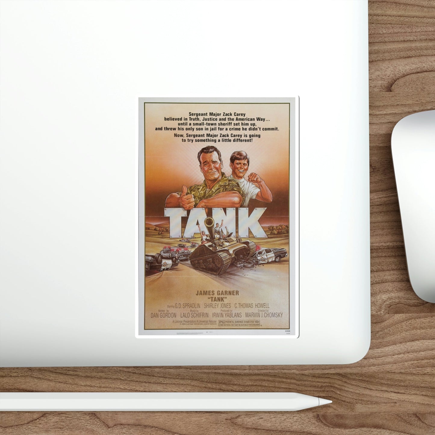 Tank 1984 Movie Poster STICKER Vinyl Die-Cut Decal-The Sticker Space