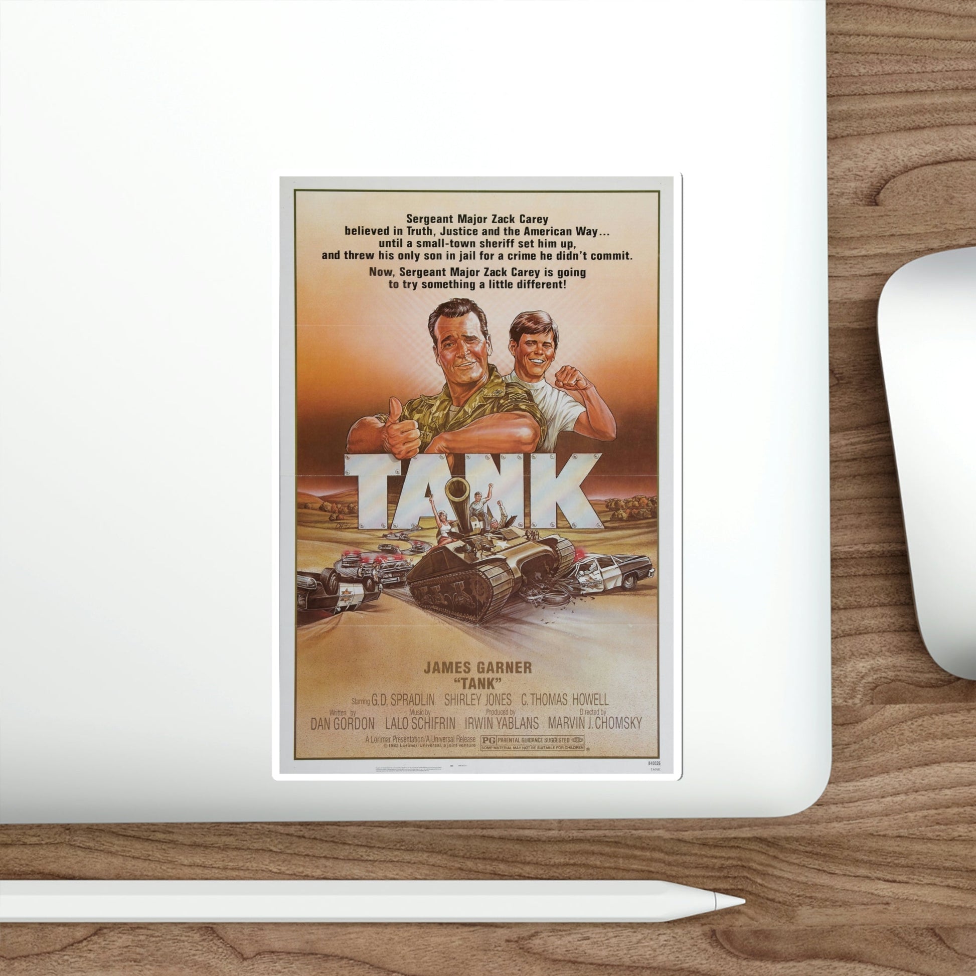 Tank 1984 Movie Poster STICKER Vinyl Die-Cut Decal-The Sticker Space