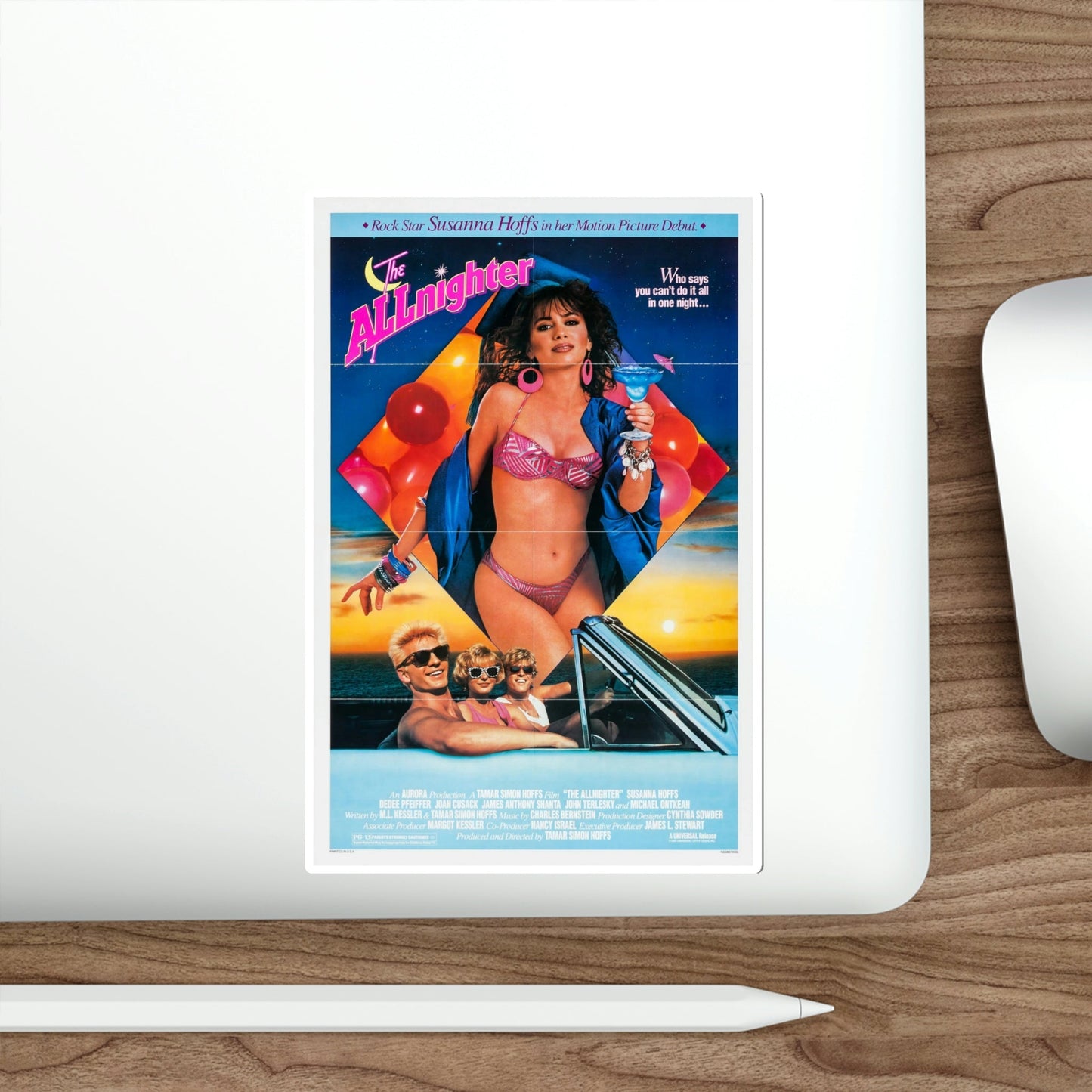 The Allnighter 1987 Movie Poster STICKER Vinyl Die-Cut Decal-The Sticker Space
