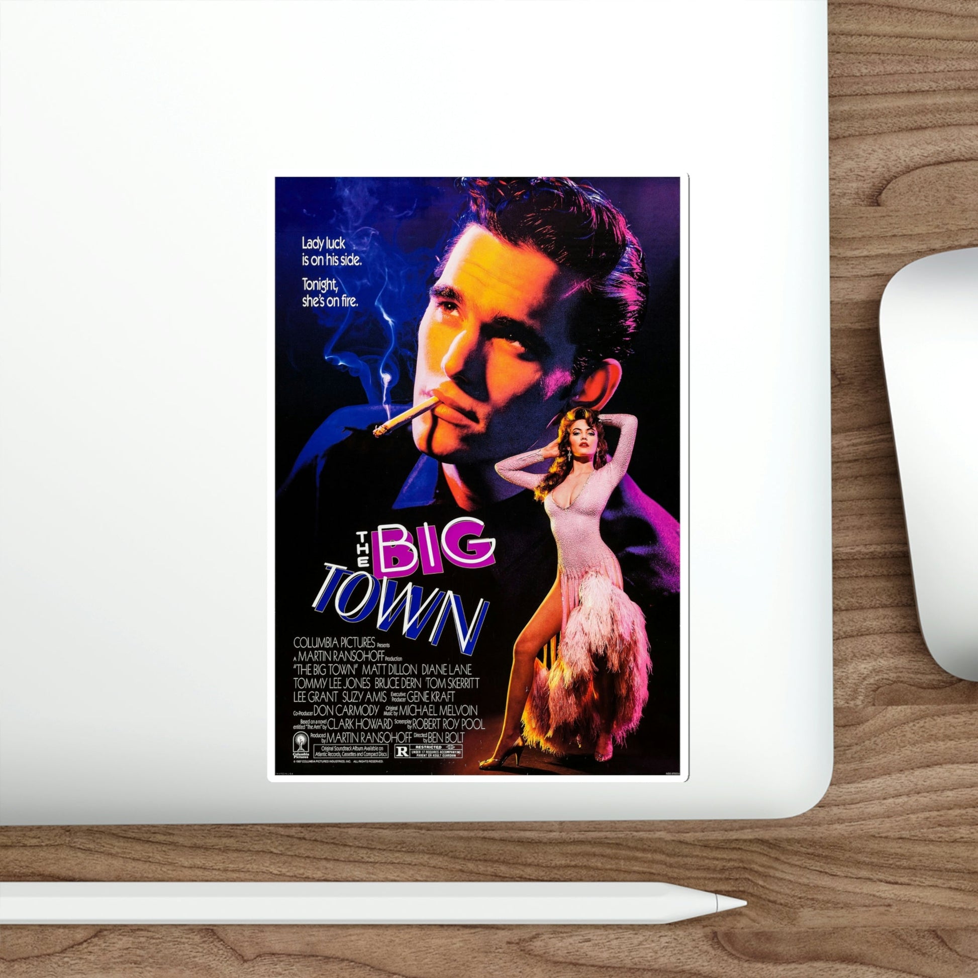 The Big Town 1987 Movie Poster STICKER Vinyl Die-Cut Decal-The Sticker Space