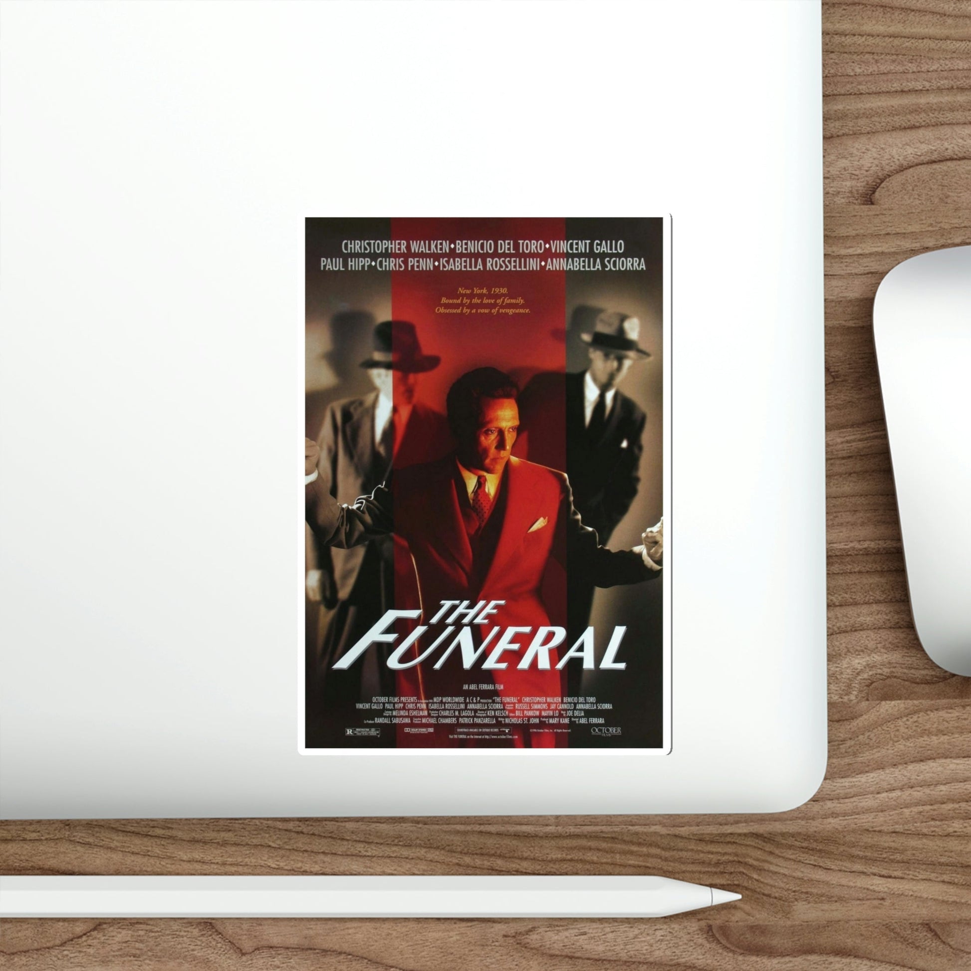 The Funeral 1996 Movie Poster STICKER Vinyl Die-Cut Decal-The Sticker Space