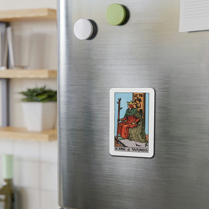 The King of Wands (Tarot Card) Die-Cut Magnet-The Sticker Space