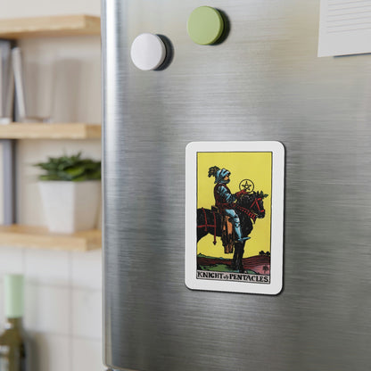 The Knight of Pentacles (Tarot Card) Die-Cut Magnet-The Sticker Space