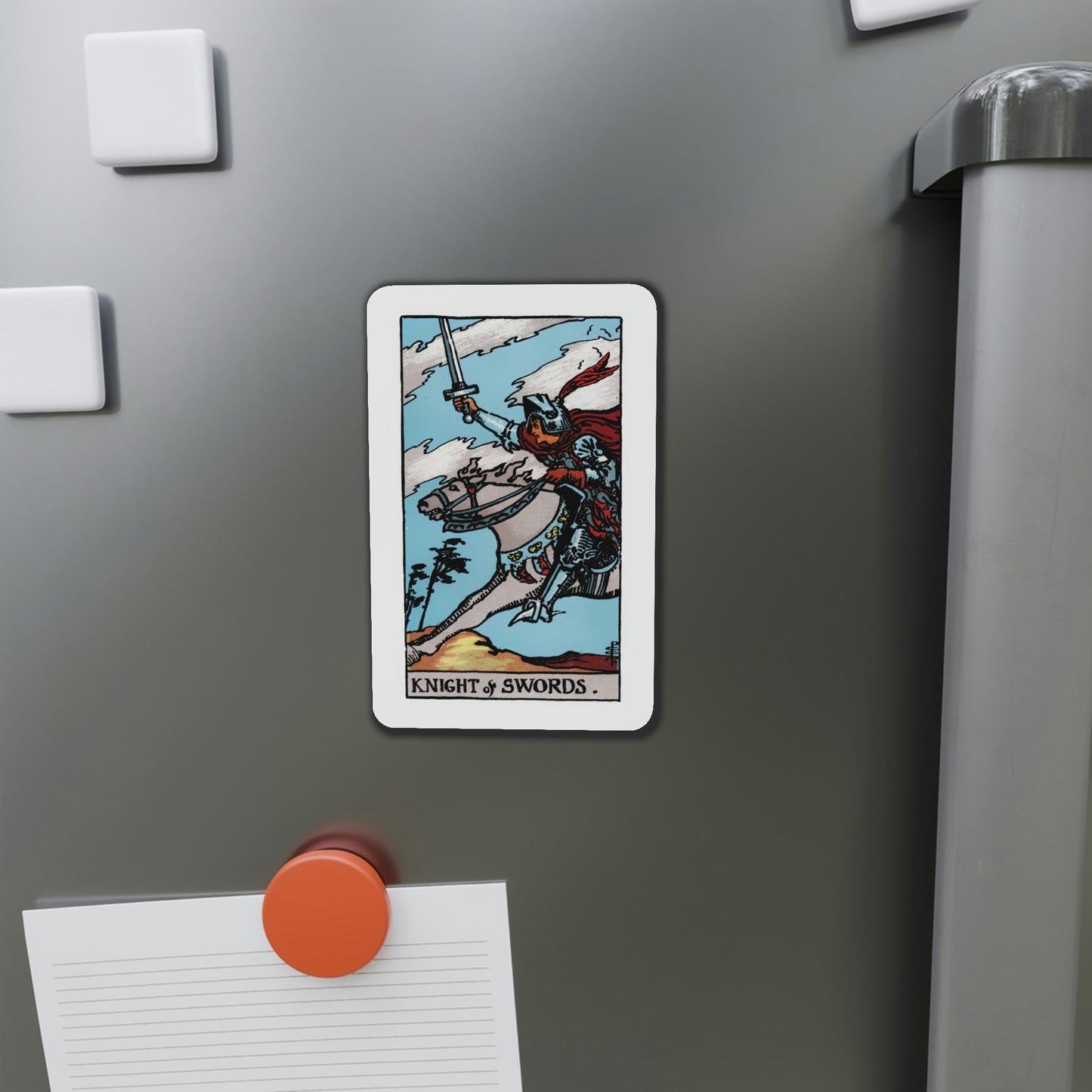 The Knight of Swords (Tarot Card) Die-Cut Magnet-The Sticker Space