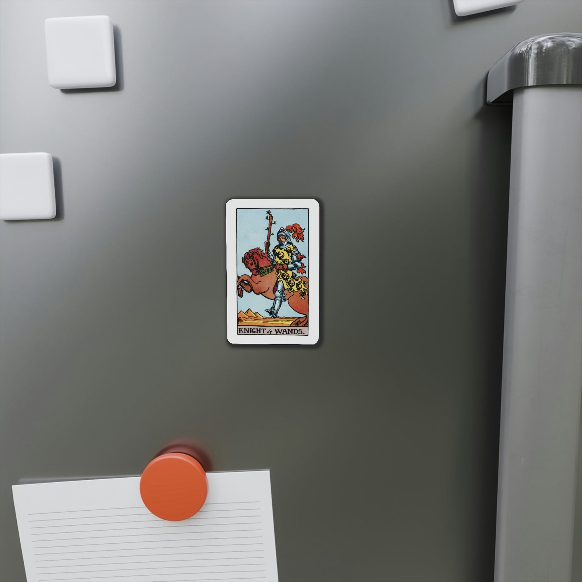 The Knight of Wands (Tarot Card) Die-Cut Magnet-The Sticker Space