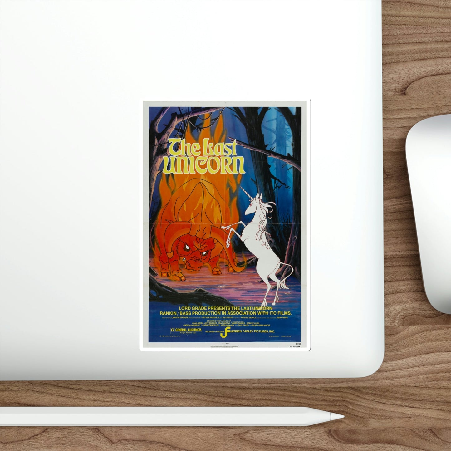 The Last Unicorn 1982 Movie Poster STICKER Vinyl Die-Cut Decal-The Sticker Space