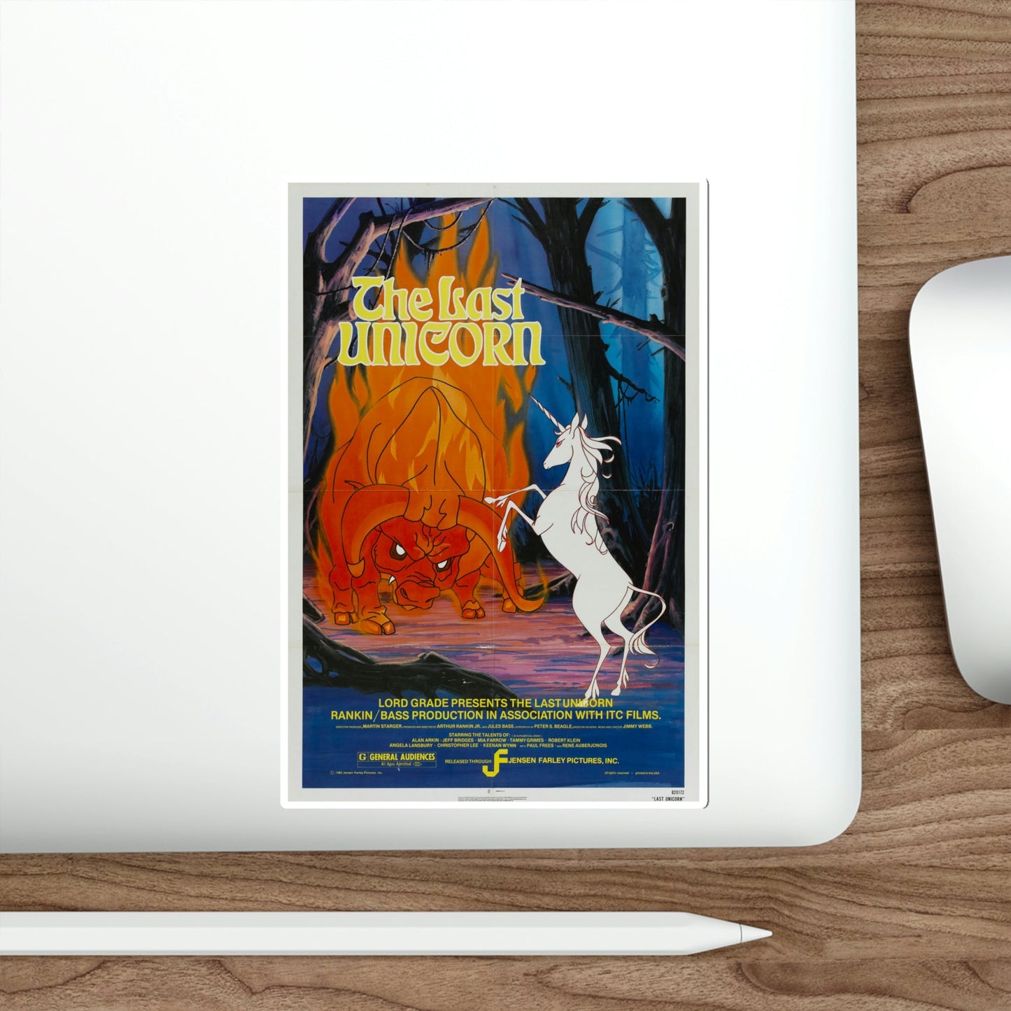 The Last Unicorn 1982 Movie Poster STICKER Vinyl Die-Cut Decal-The Sticker Space