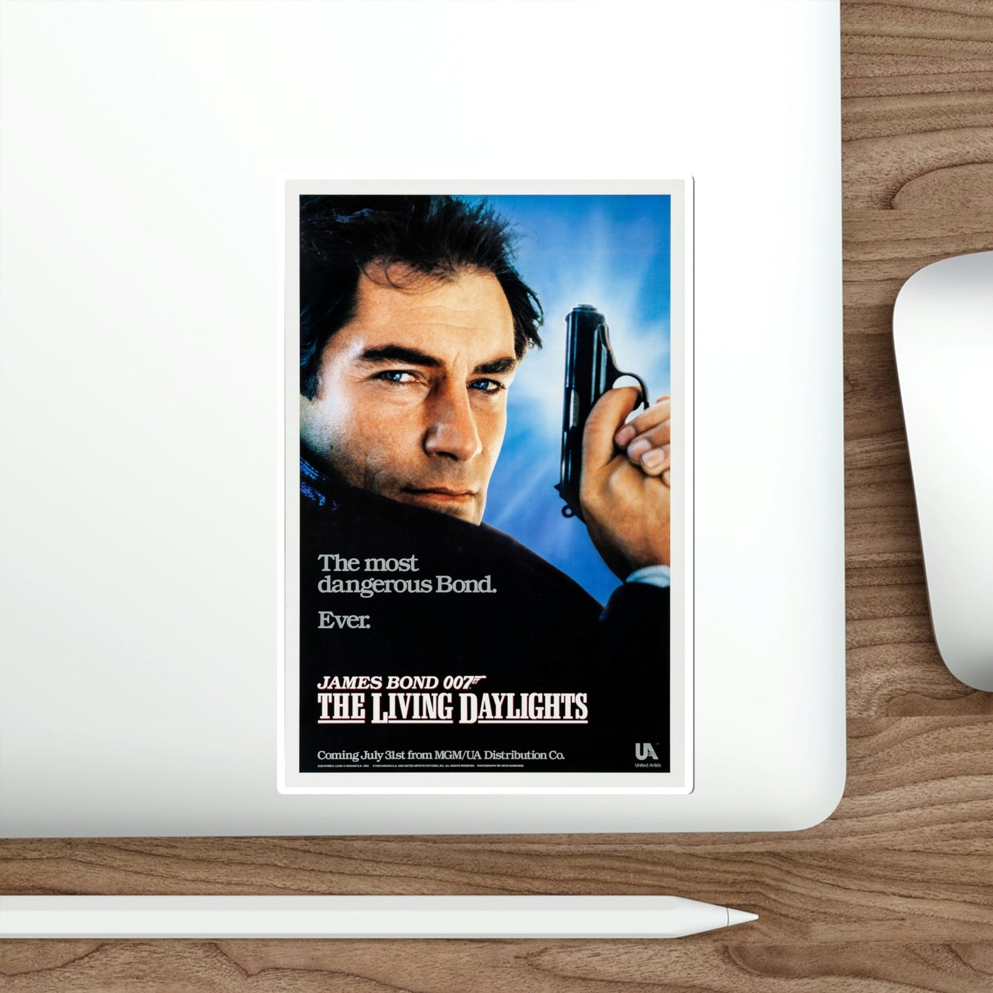 The Living Daylights 1987 Movie Poster STICKER Vinyl Die-Cut Decal-The Sticker Space