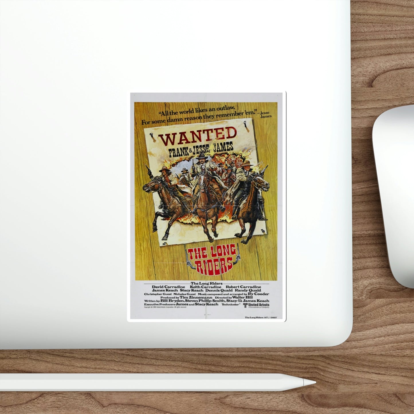 The Long Riders 1980 Movie Poster STICKER Vinyl Die-Cut Decal-The Sticker Space
