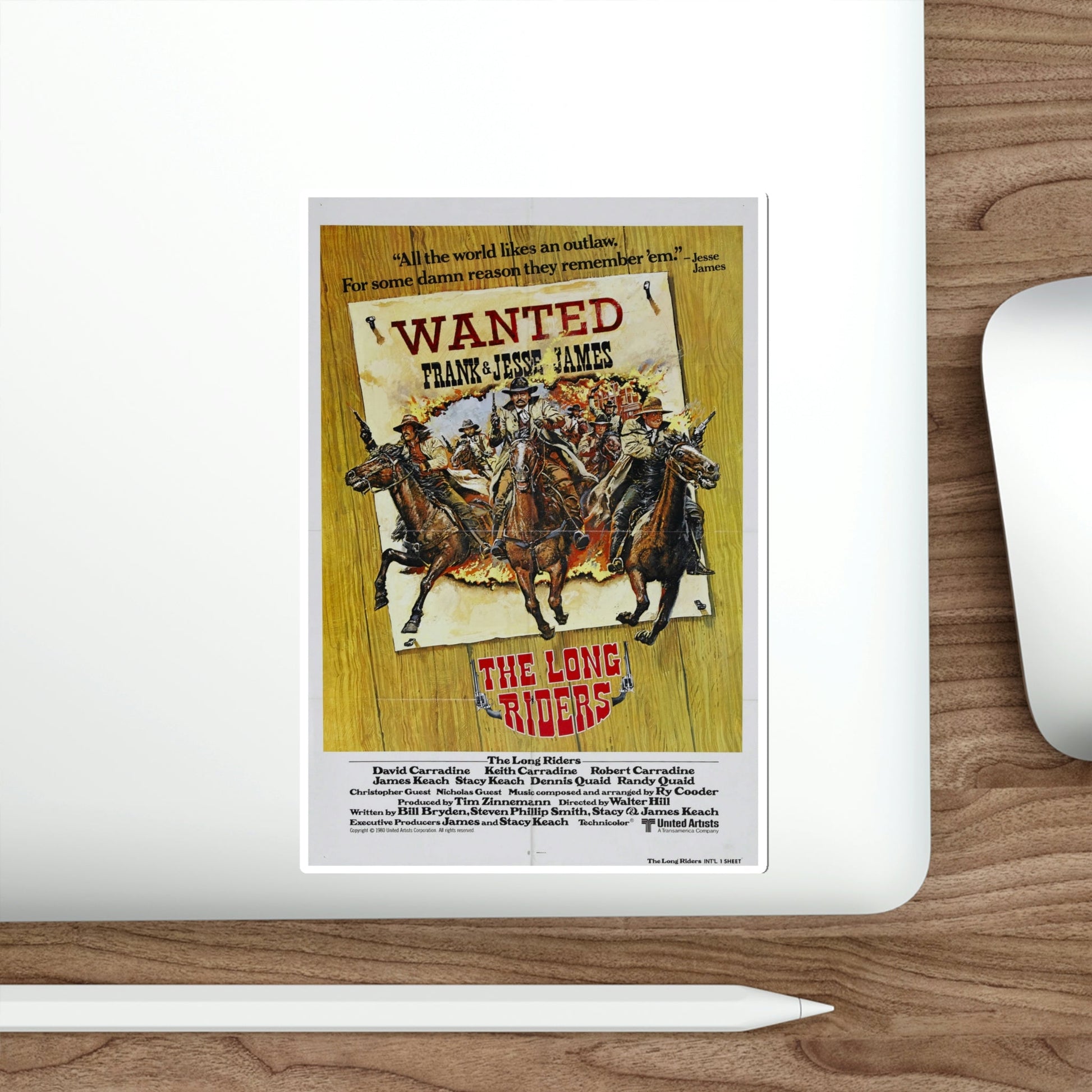 The Long Riders 1980 Movie Poster STICKER Vinyl Die-Cut Decal-The Sticker Space