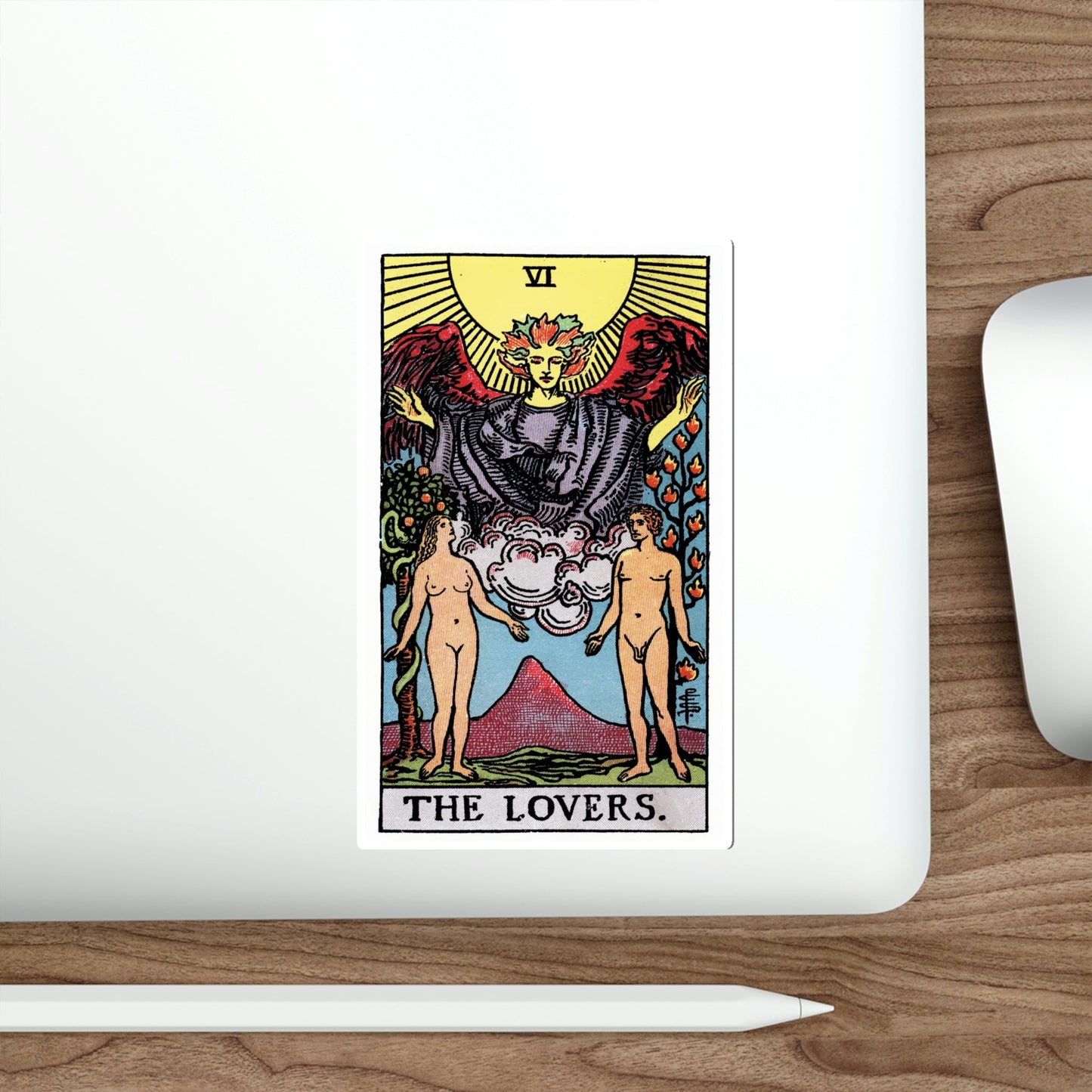The Lovers (Rider Waite Tarot Deck) STICKER Vinyl Die-Cut Decal-The Sticker Space