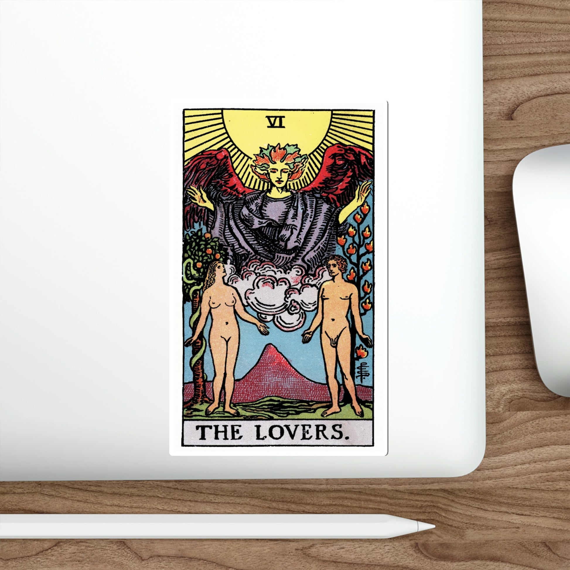 The Lovers (Rider Waite Tarot Deck) STICKER Vinyl Die-Cut Decal-The Sticker Space